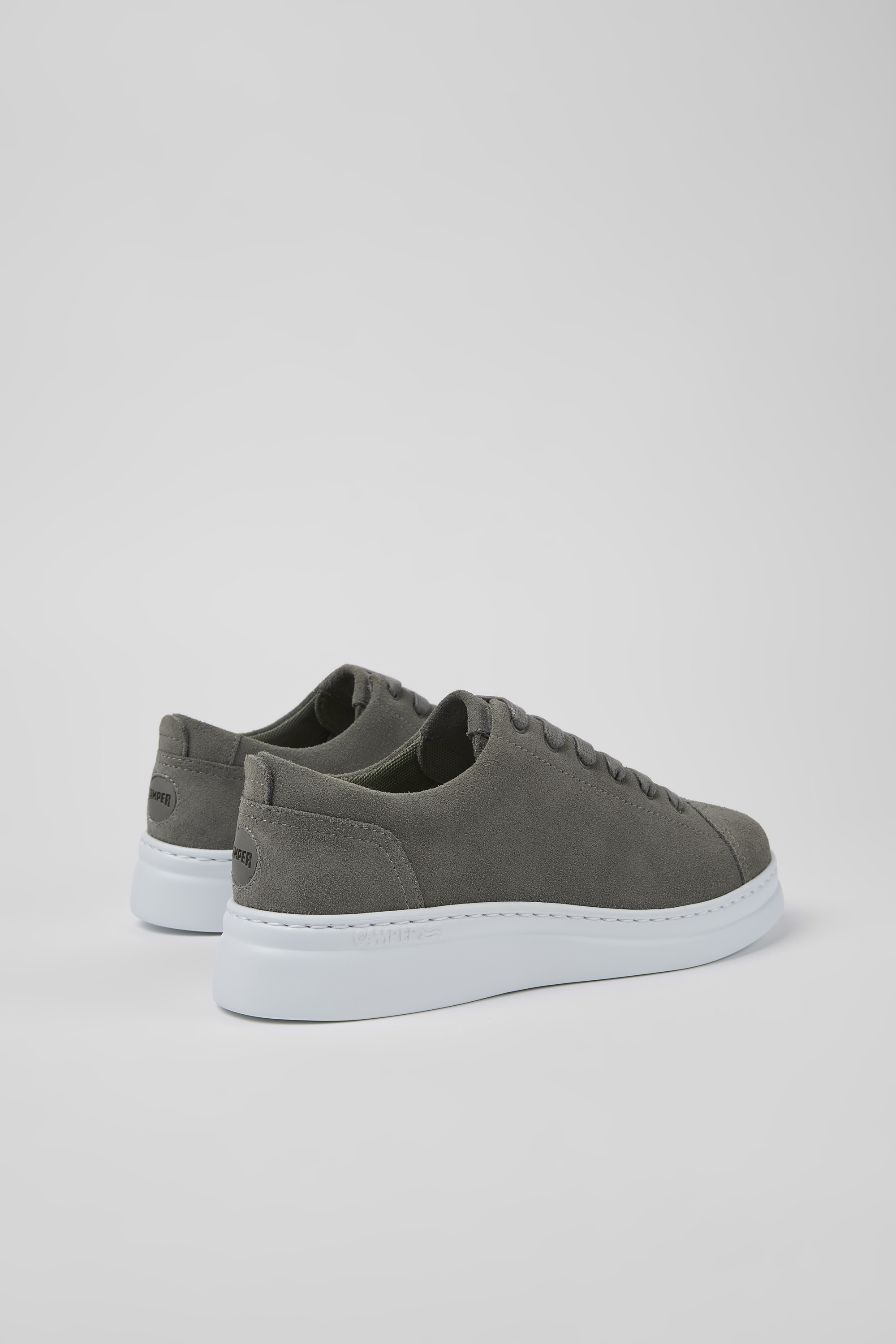 Runner Up - Gray nubuck sneakers for women