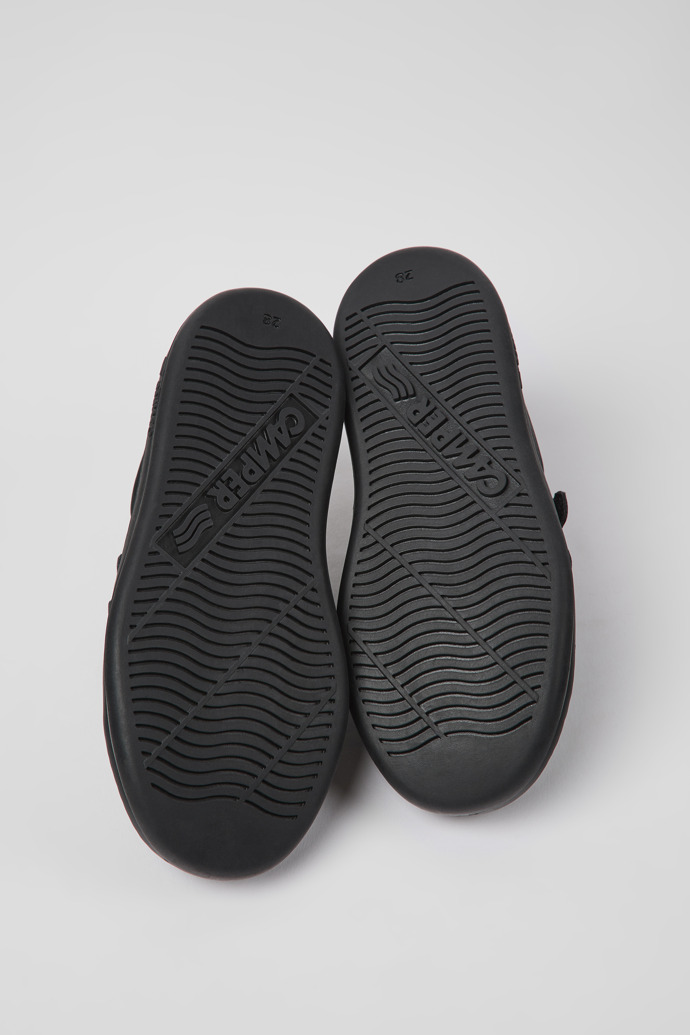 Runner Black leather and fabric sneakers for boys