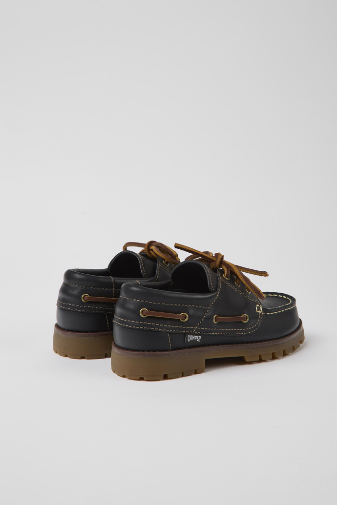 Compas Dark blue leather shoes for kids