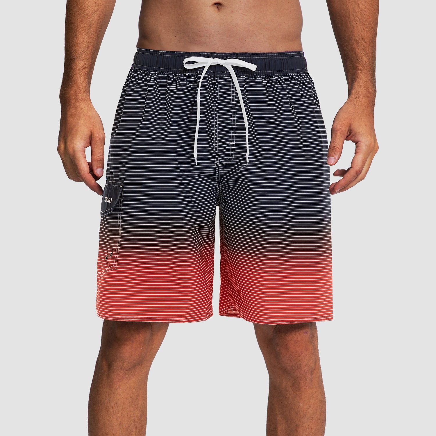 Men's Swimming Trunks with One Pocket Quick Dry Beach Shorts with Mesh Lining
