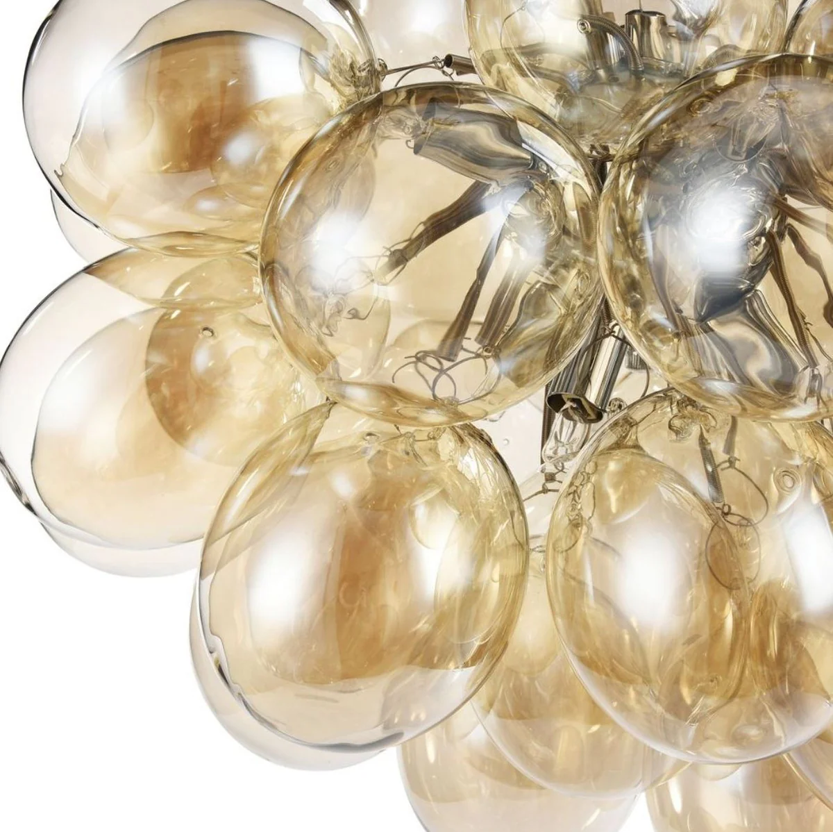 Casa Padrino lámpara colgante de lujo en forma de uva coñac Ø 44-50 x H. 40 cm - Muebles de Diseño