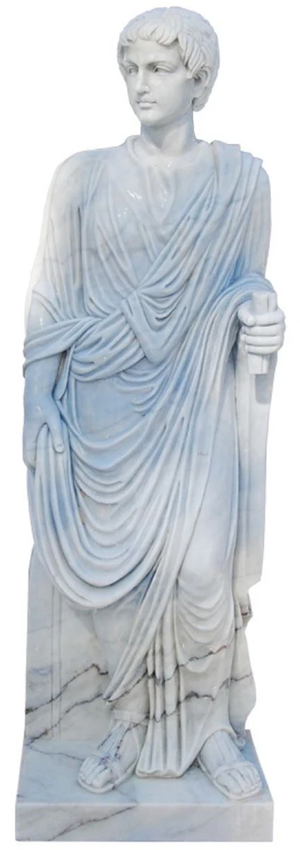 Casa Padrino Escultura de M¨¢rmol de Estilo Antiguo Romano Gris A. 165 cm
