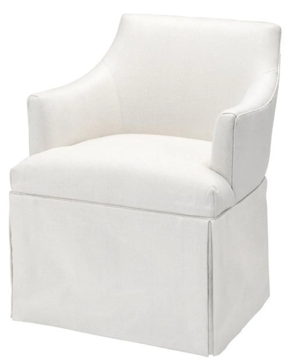 Sillón de diseño Casa Padrino blanca 63 x 63 x H. 81 cm - colección de lujo