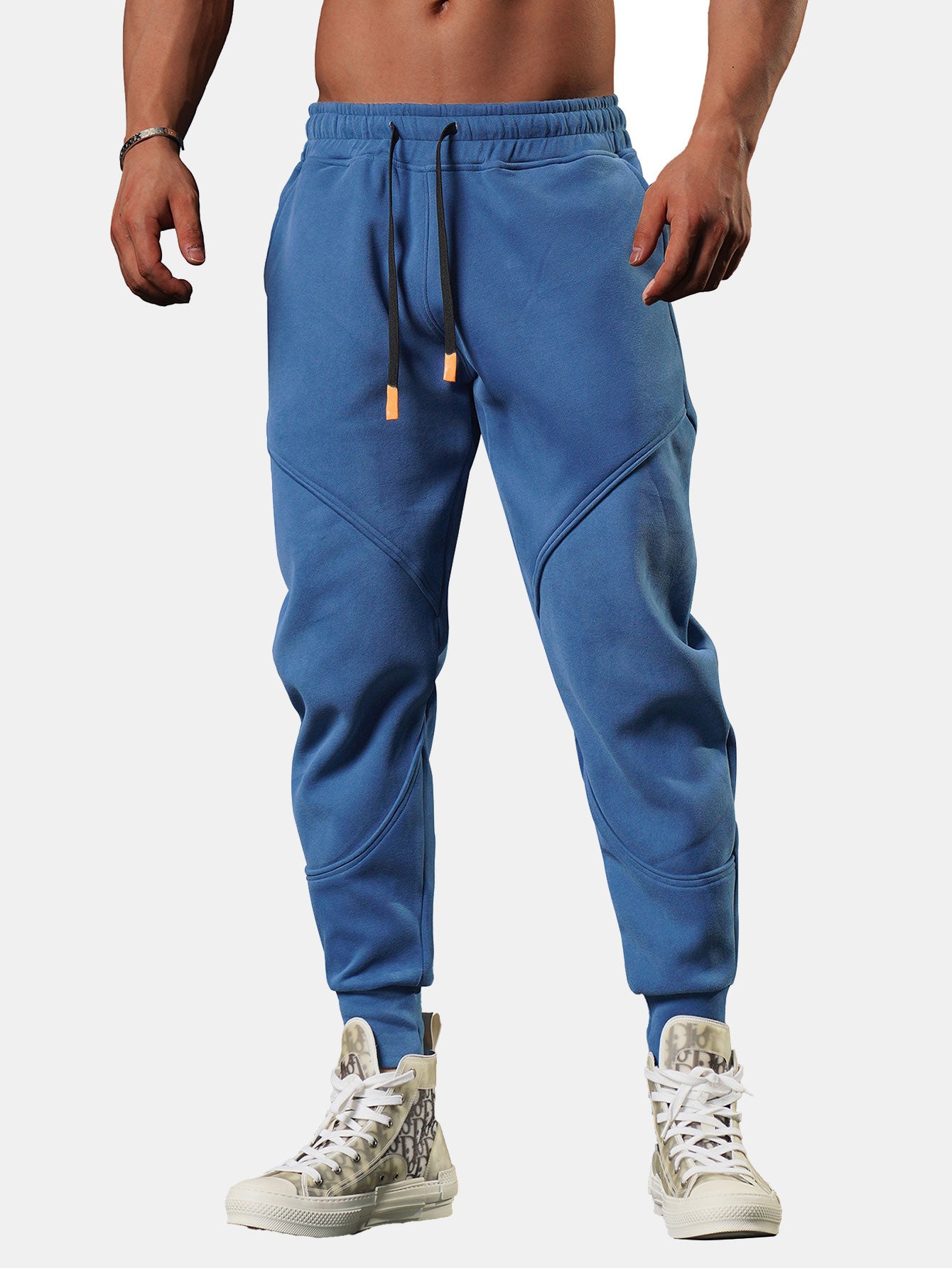 Man Split Cropped Joggers