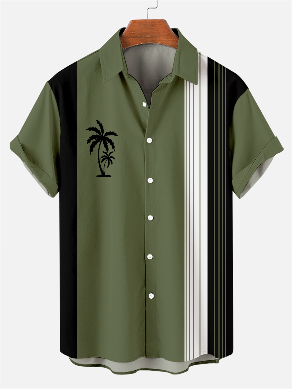 Suitmens Men's Hawaii Vacations Print Shirt Three-Piece Set 058