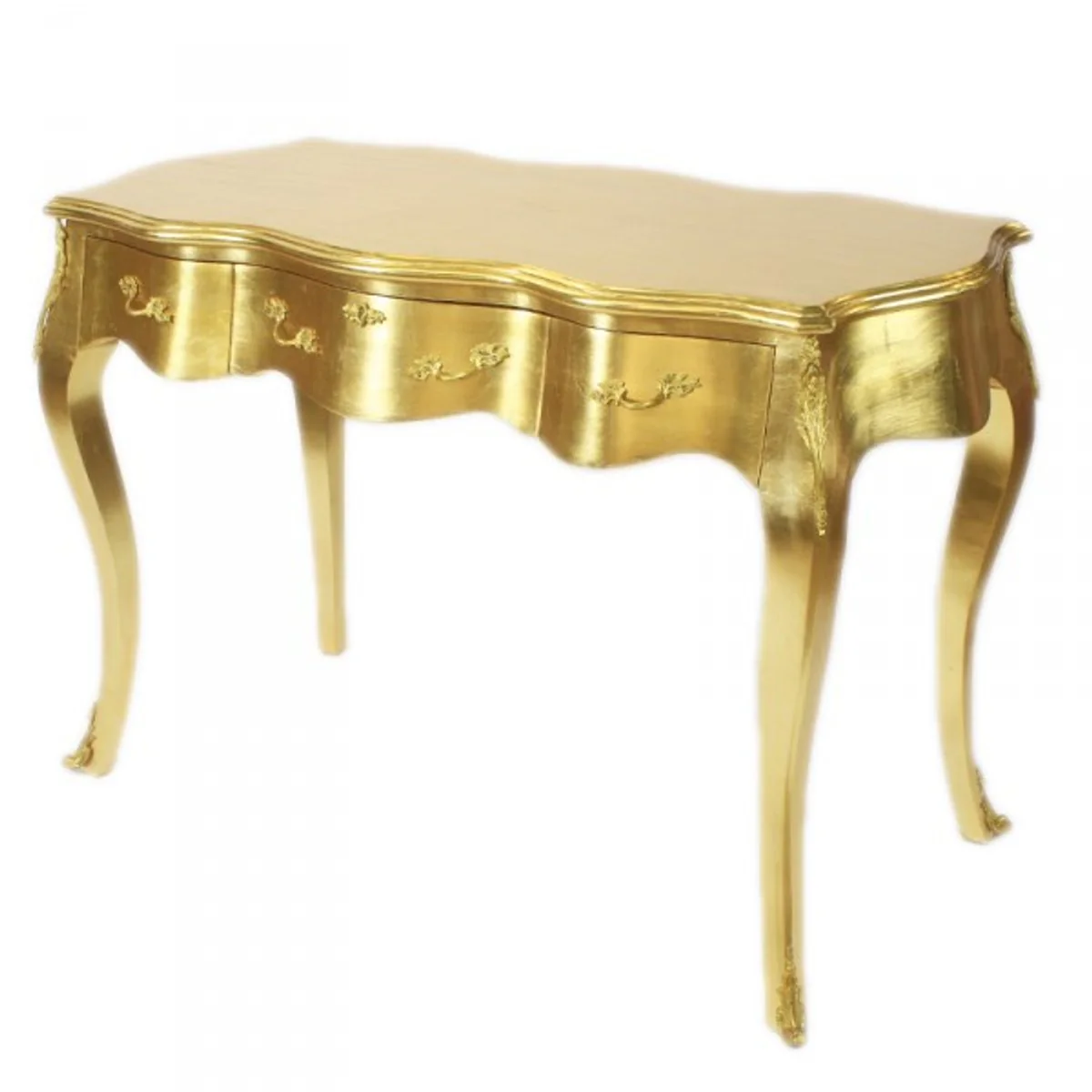 Casa Padrino Baroque Desk Secretary / Console Gold 120 x 60 x H80 cm - luxury furniture