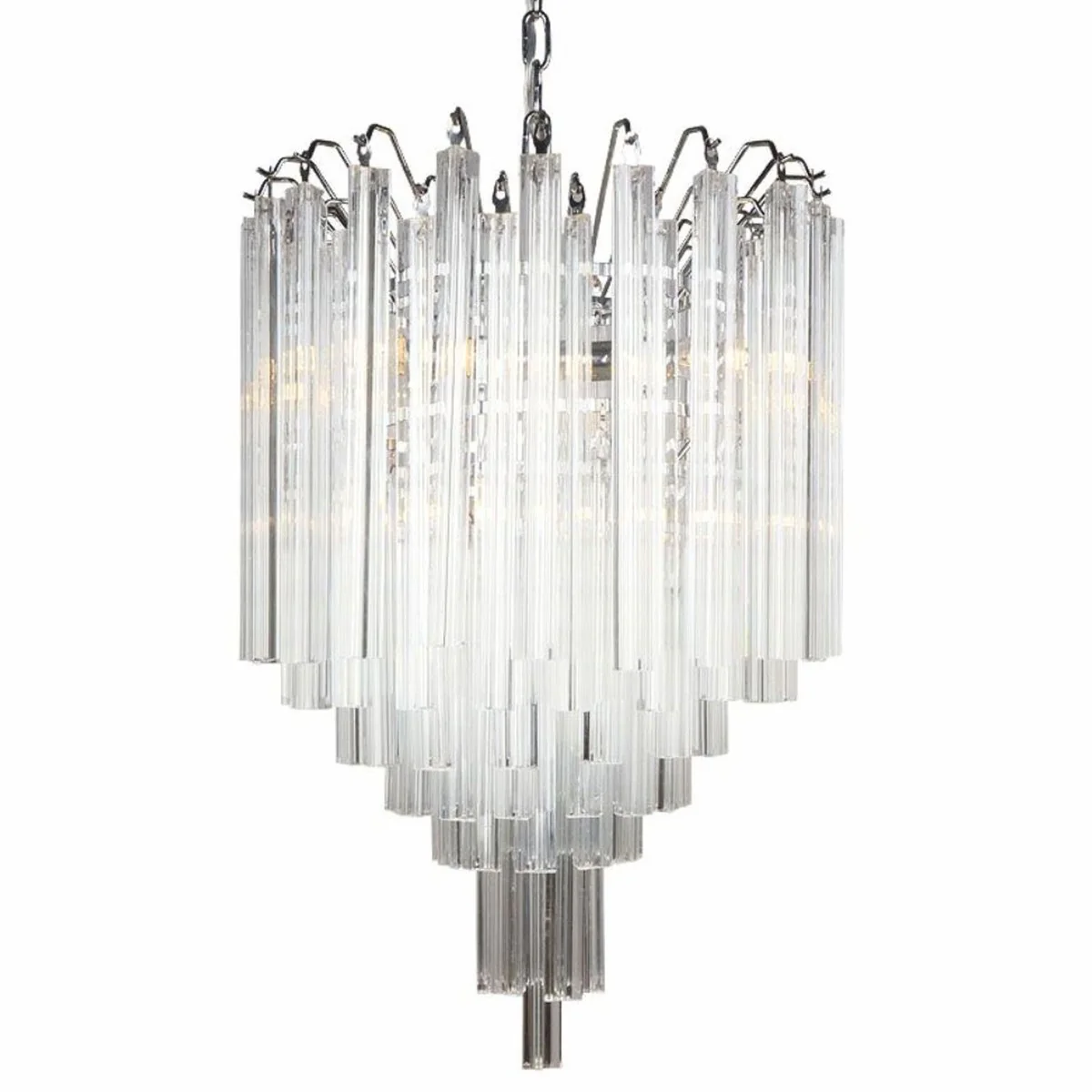 Casa Padrino l¨¢mpara de ara?a de vidrio plata ? 55 x A. 58 cm - L¨¢mpara de ara?a de sal¨®n