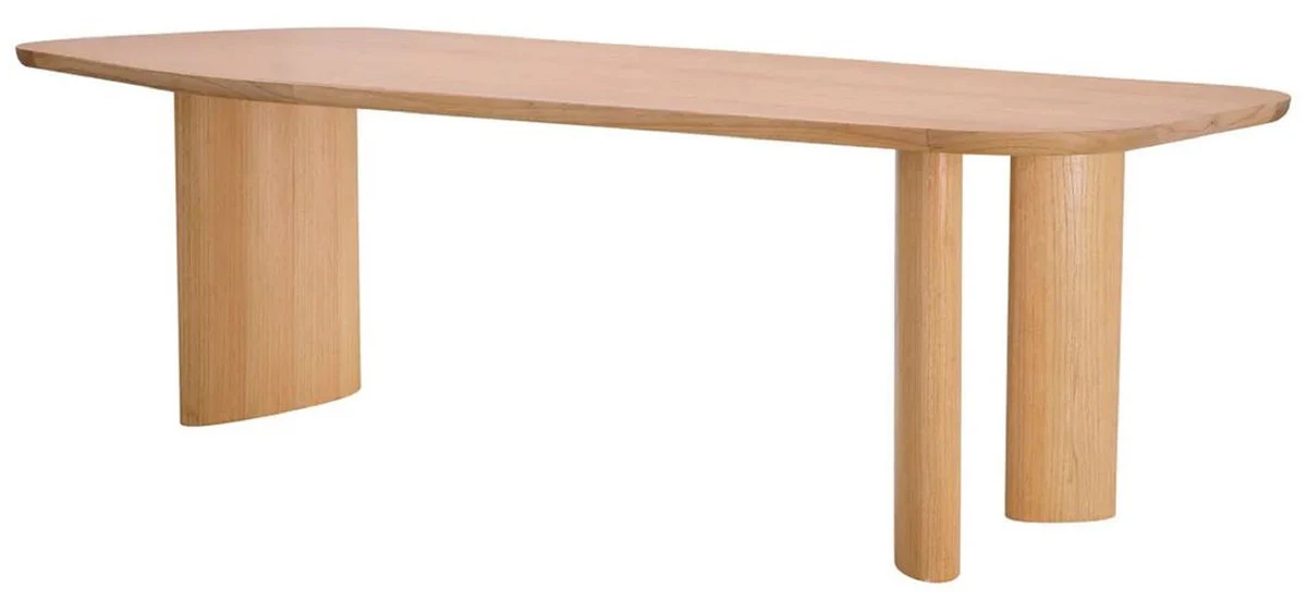 Casa Padrino mesa de comedor de lujo natural 248 x 100 x A. 76,5 cm - Mesa de cocina rectangular de madera maciza - Muebles de comedor - Muebles de cocina - Muebles de lujo - Calidad de lujo