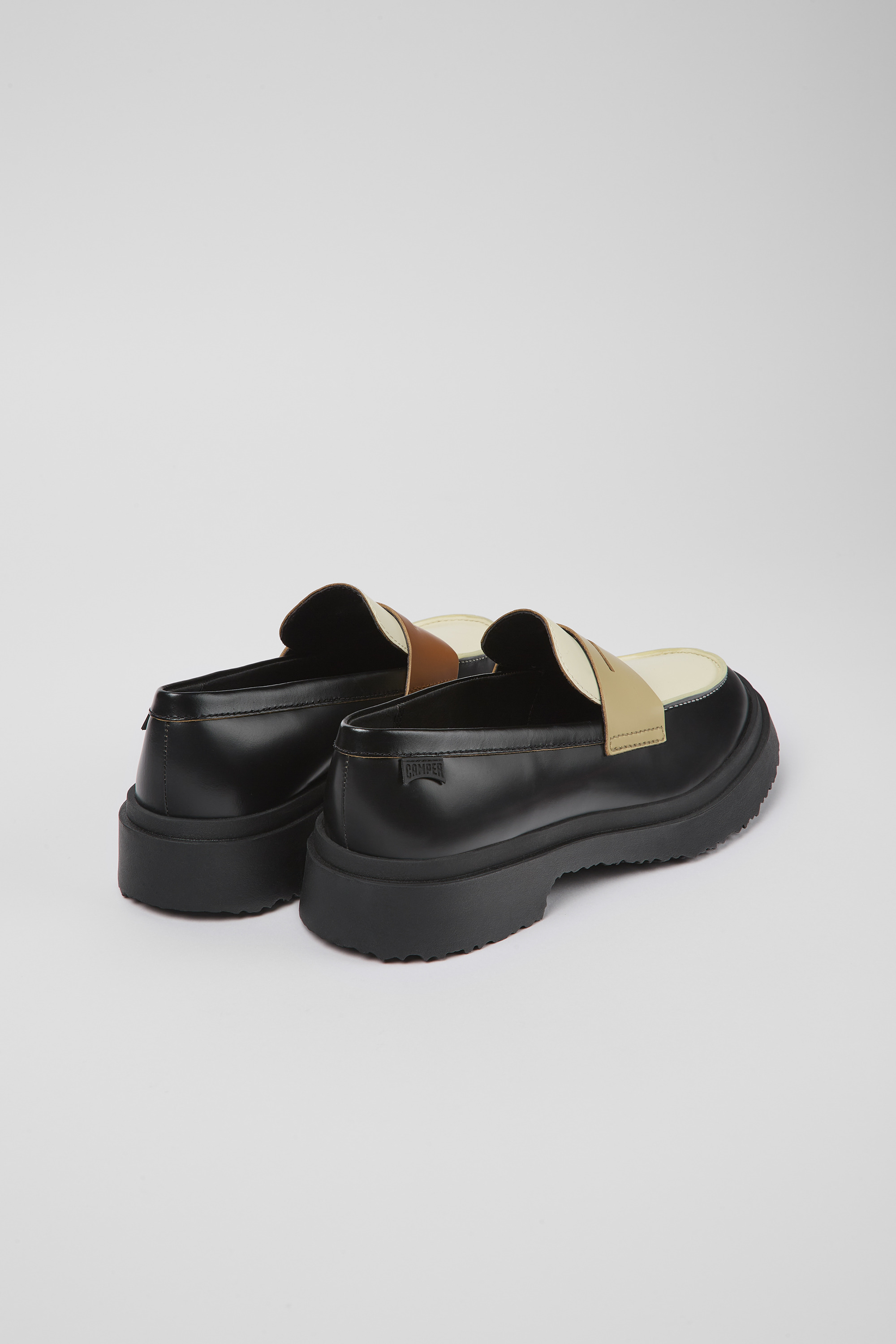 Twins - Multicolored leather loafers for women