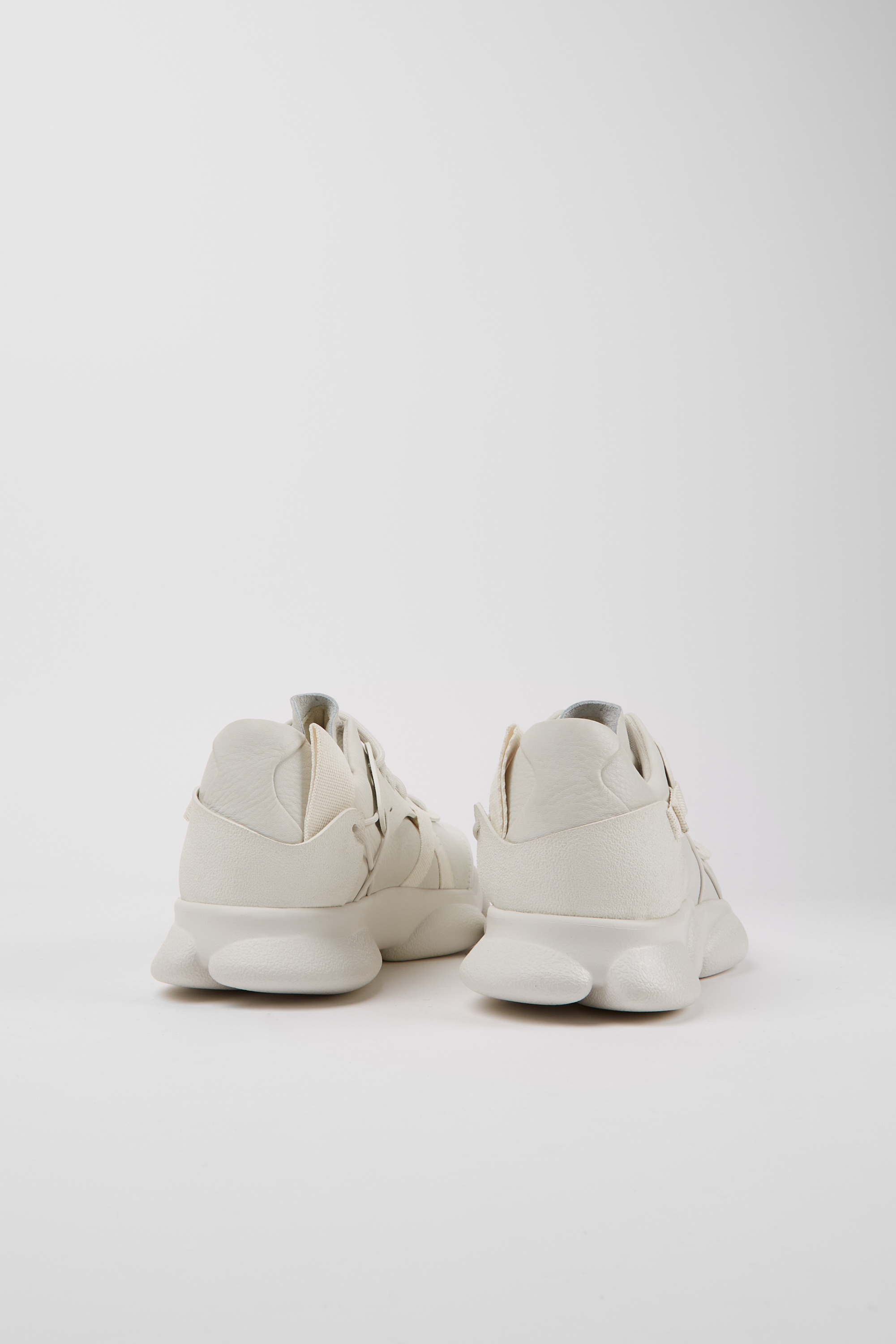 Karst - White non-dyed leather sneakers for men