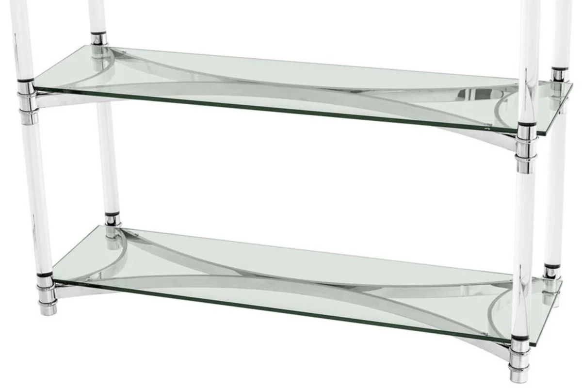 Casa Padrino mueble armario / mueble estantería plata 117 x 41 x H. 200 cm - Muebles de Lujo