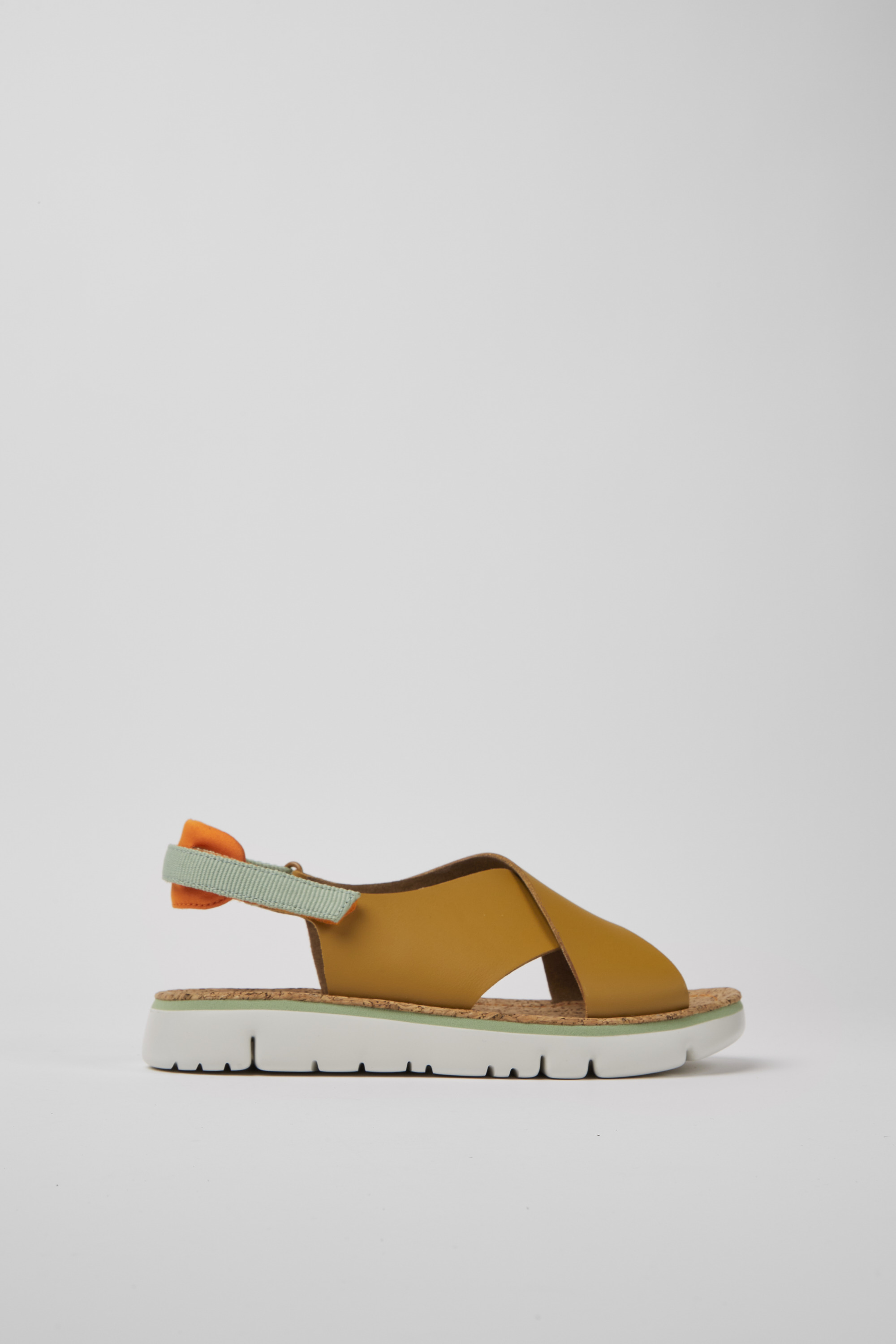 Oruga - Brown and green sandals for women
