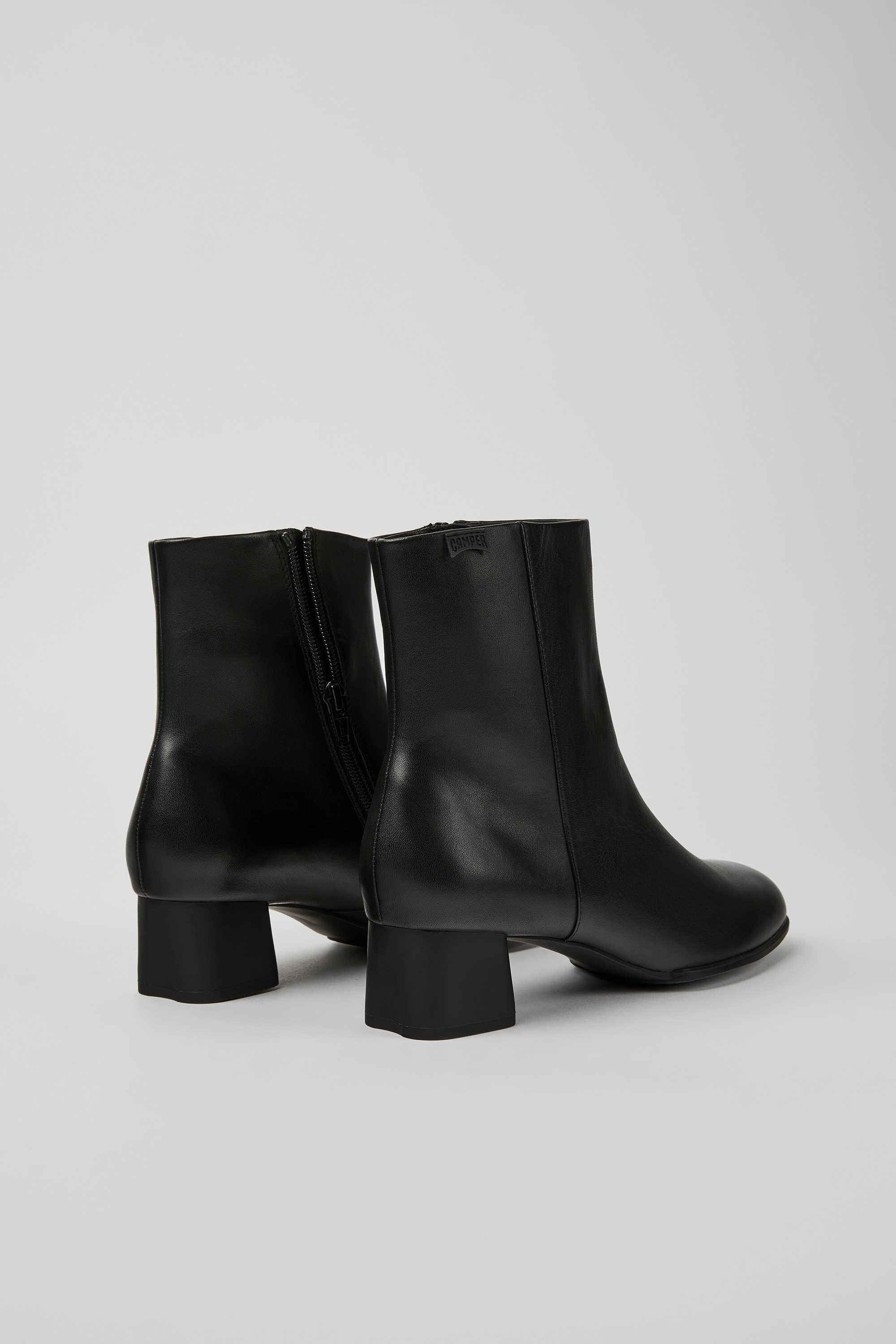 Katie - Black leather ankle boots