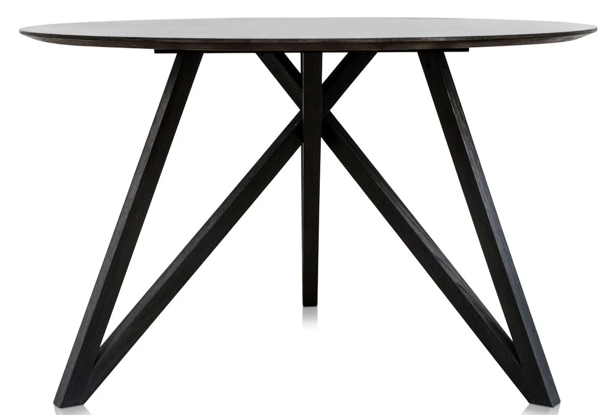 Casa Padrino mesa de comedor de lujo con mesa revestida de mineral 120 x H. 76 cm - Muebles de Comedor de Diseño