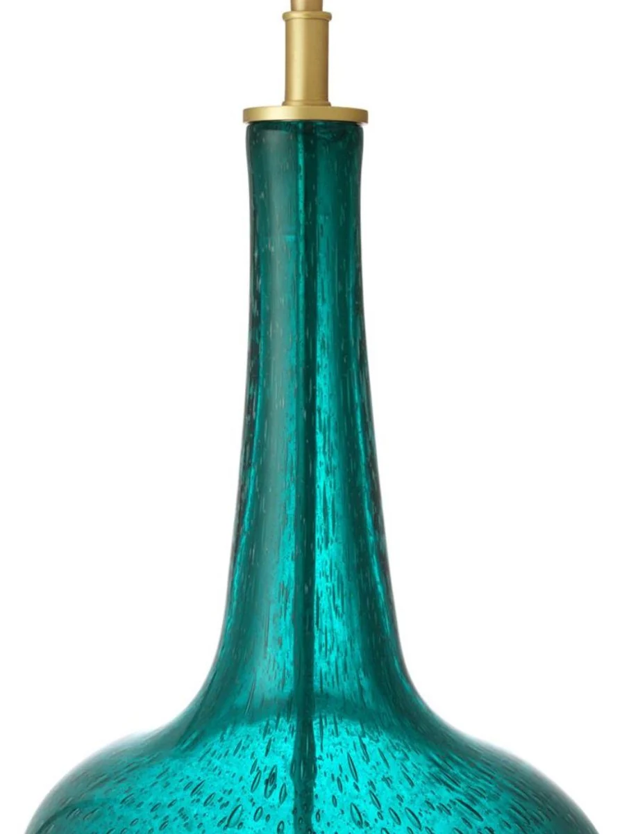 Casa Padrino l¨¢mpara de mesa de dise?o de lujo turquesa 26 x 52,5 x H. 91 cm - edici¨®n limitada