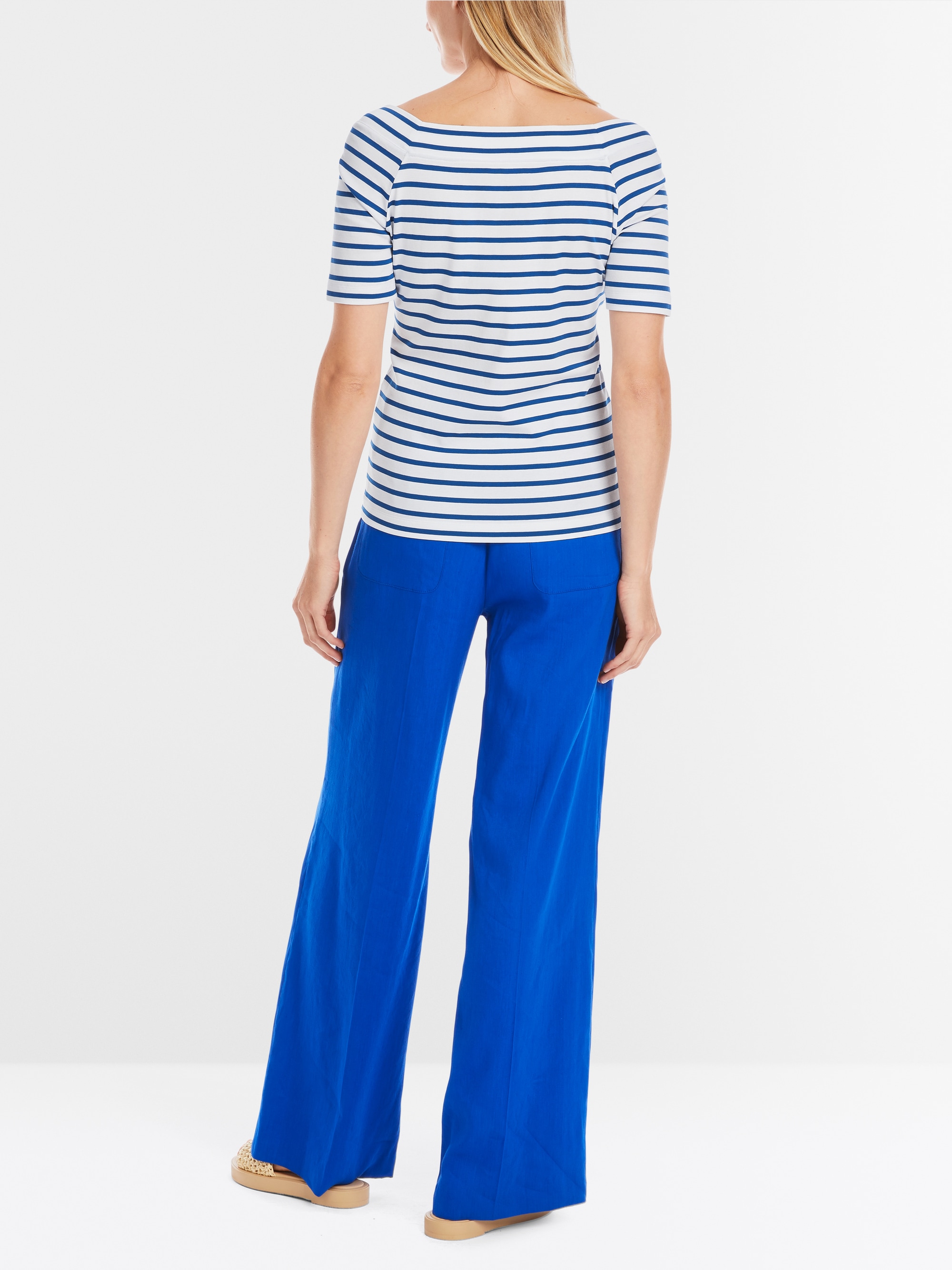 Marc-Cain Striped T-shirt with square neckline