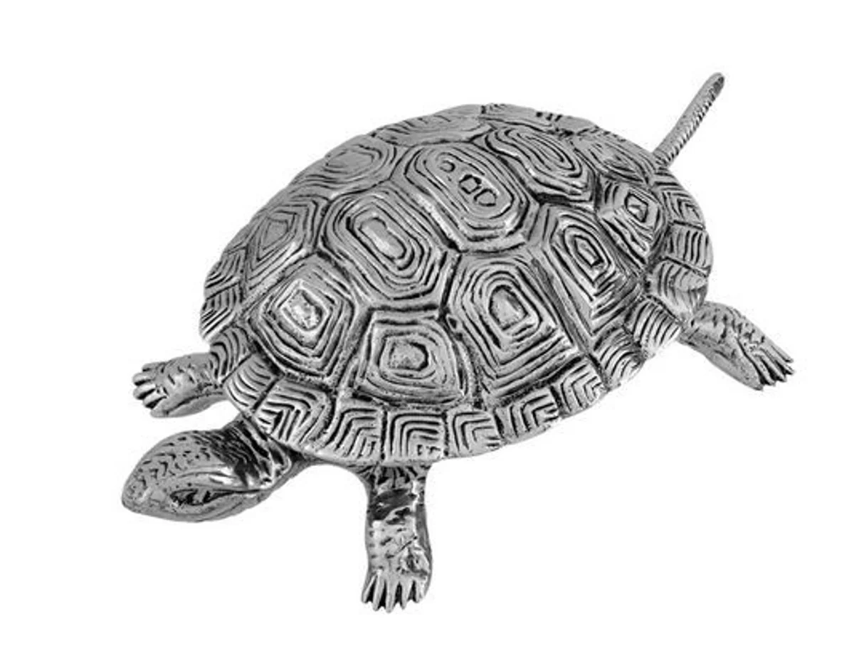Casa Padrino luxury box with lid turtle nickel plated brass 19.5 x 10.5 cm - luxury decoration
