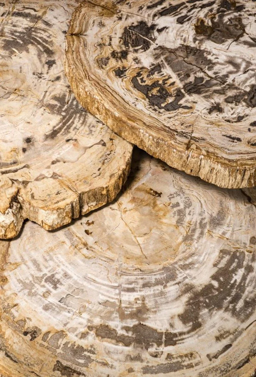 Casa Padrino mesa de centro de lujo de 3 muebles marrón / rojo - Muebles de Salón