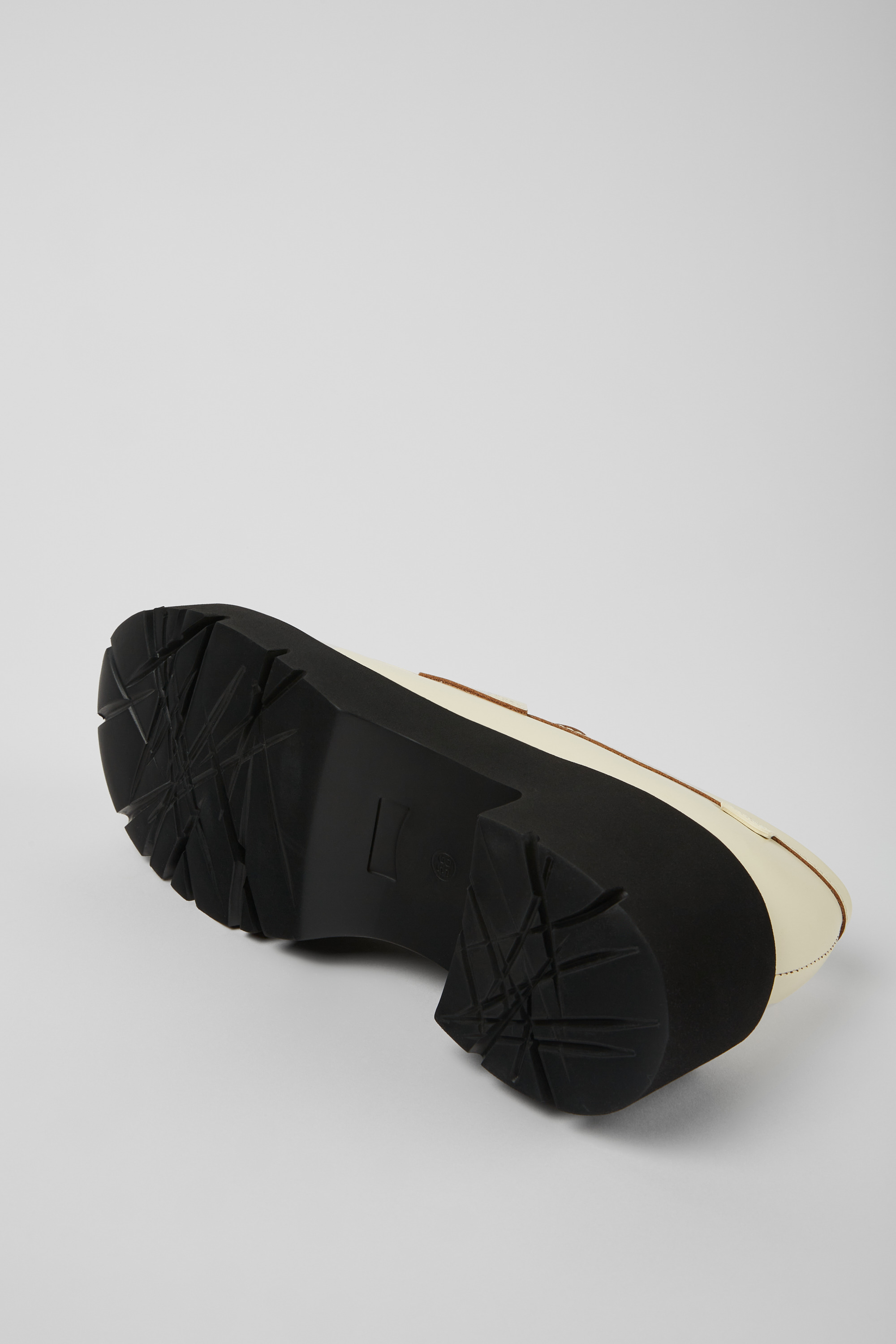 Milah - White leather loafers for women