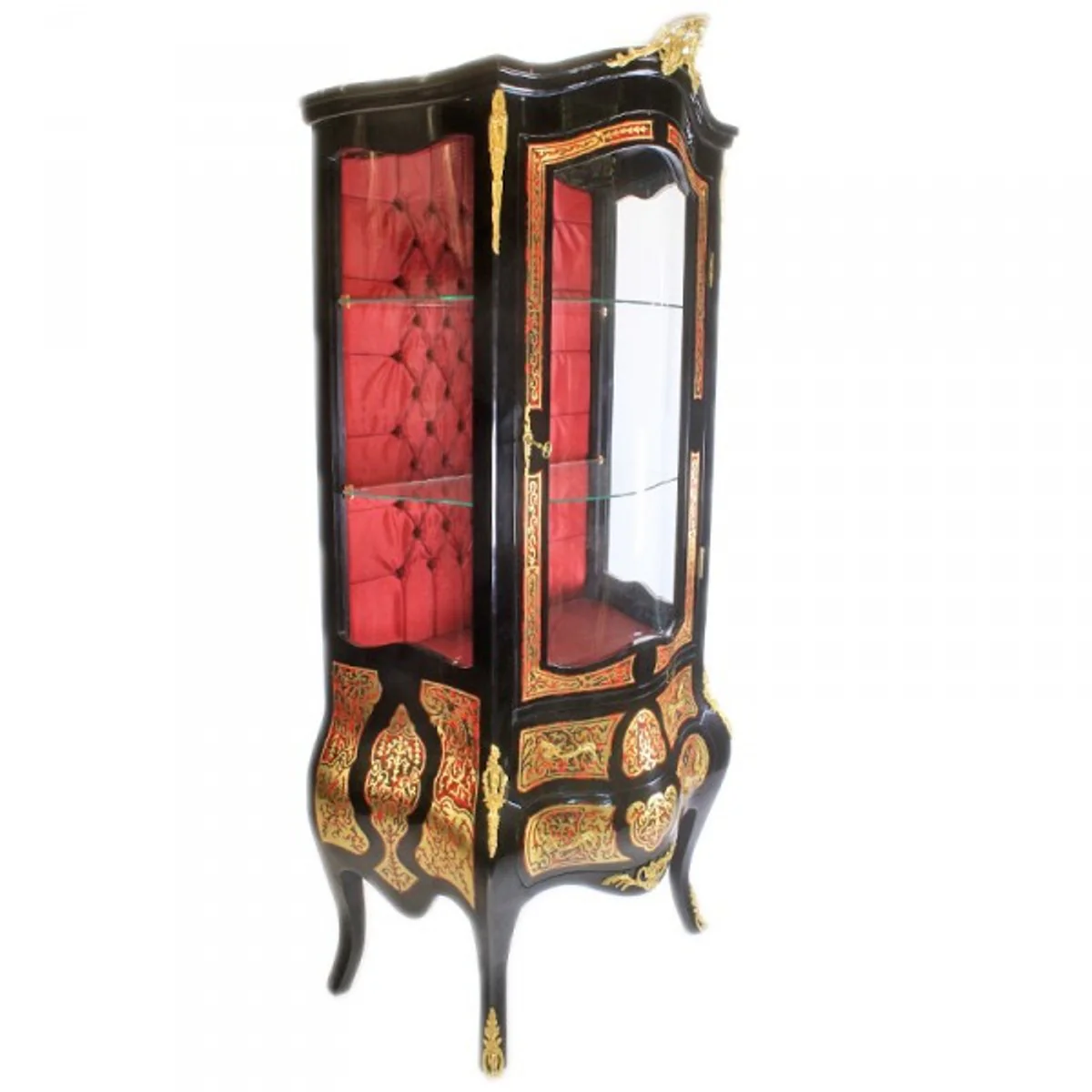 Casa Padrino Baroque Boulle display cabinet Versailles - Handcrafted from solid wood - baroque display case