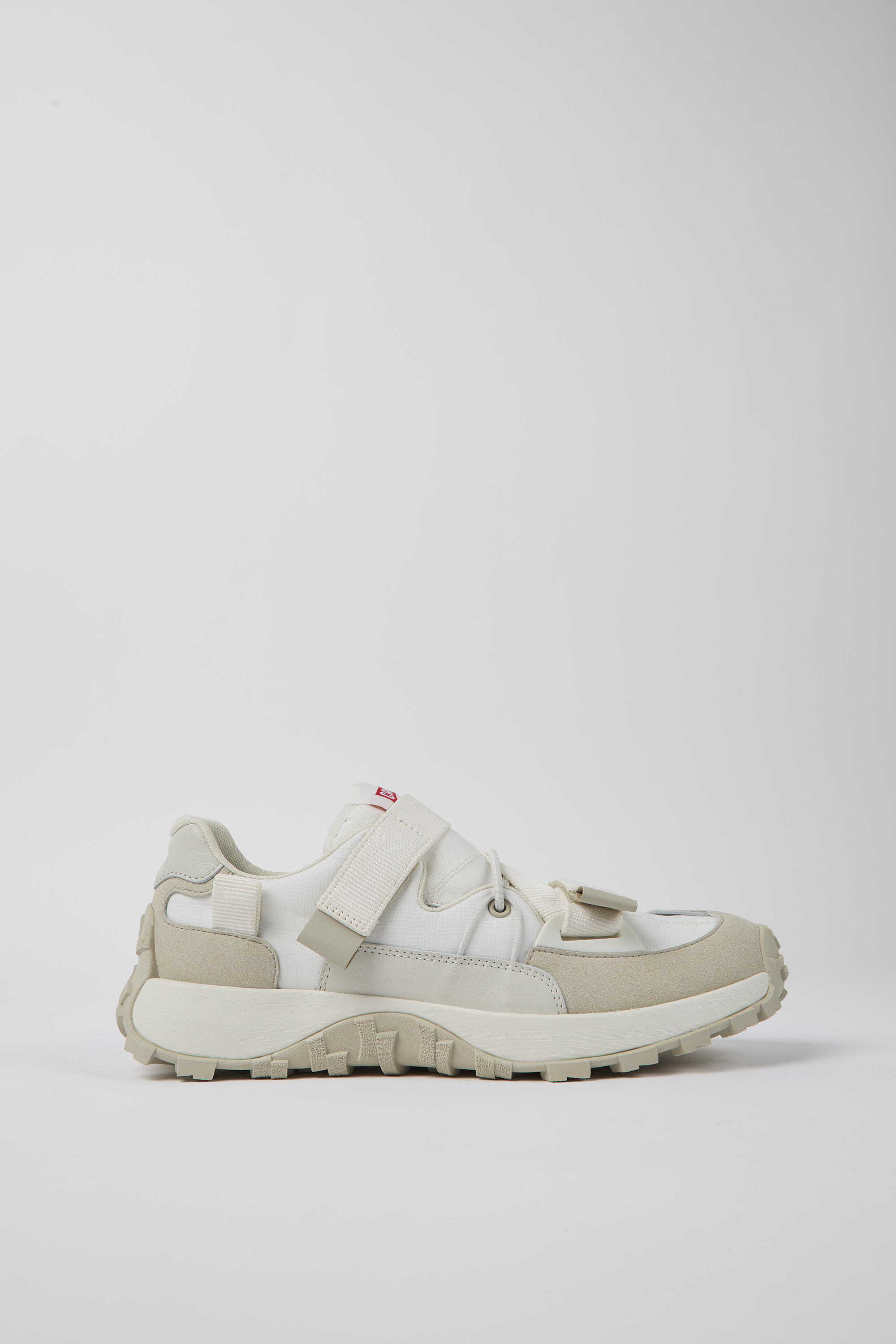 Drift Trail - White textile and nubuck sneakers for men