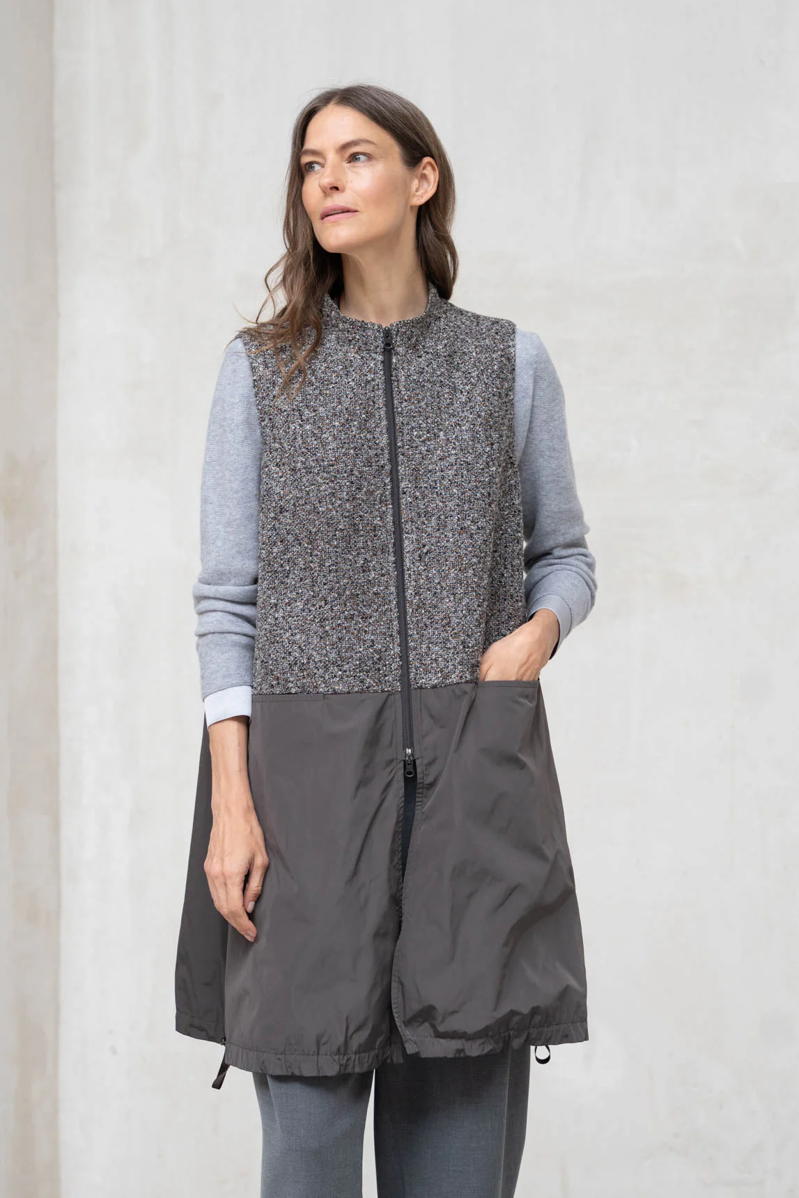 Rivera-spain Chaleco Mantova combinado gris