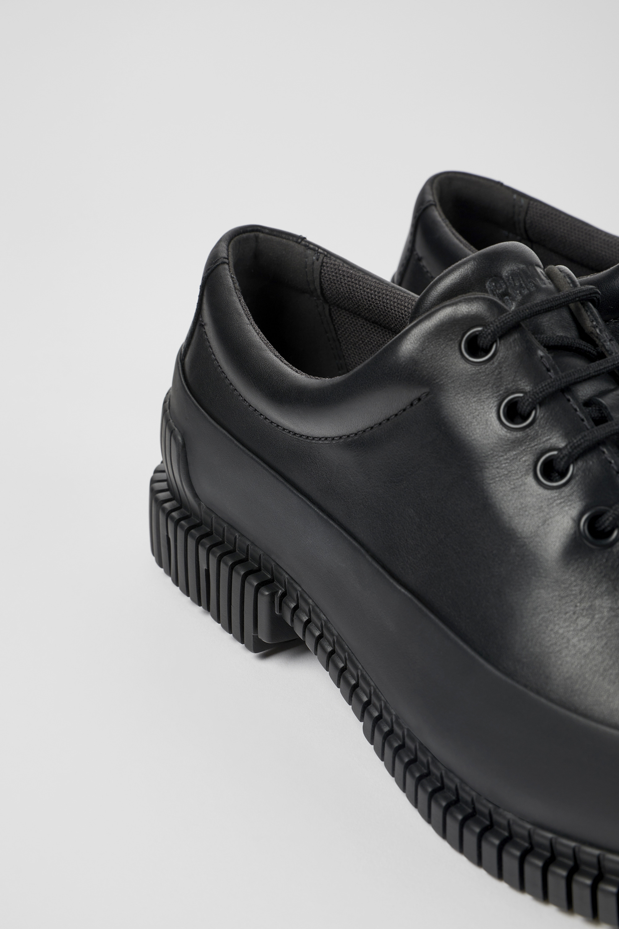 Pix - Black leather lace-up shoes