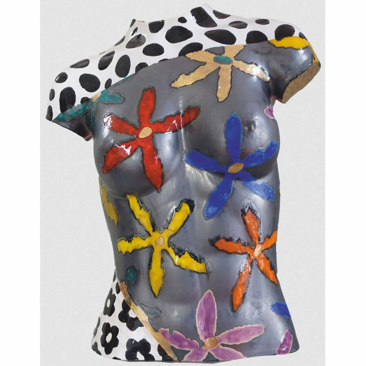 Casa Padrino torso de mujer decorativo de lujo de cer¨¢mica colorido A. 56 cm - Hecho y pintado a mano