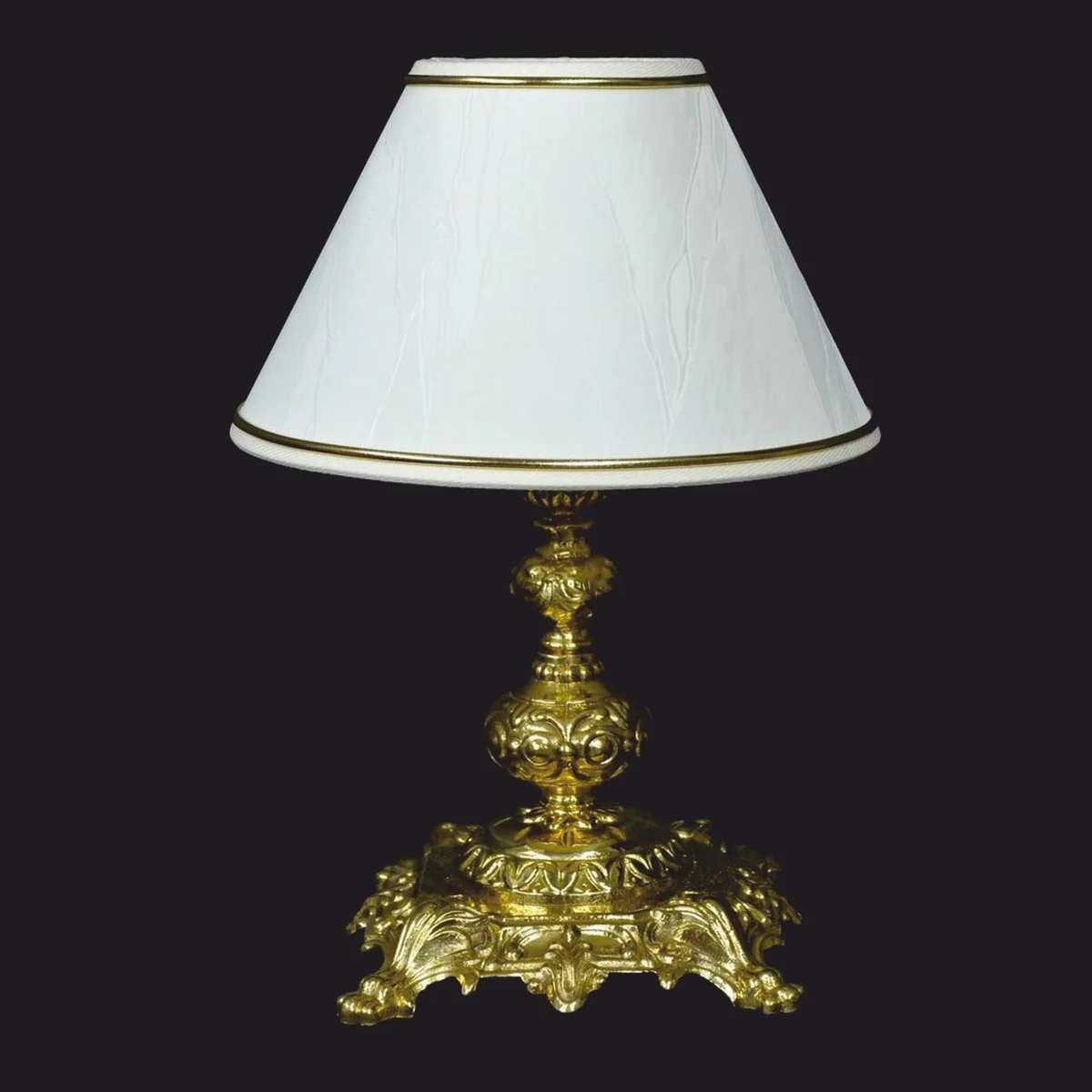 Casa Padrino l¨¢mpara de mesa barroco de lujo oro brillante / blanco ? 20 x A. 27 cm - Luces barrocos