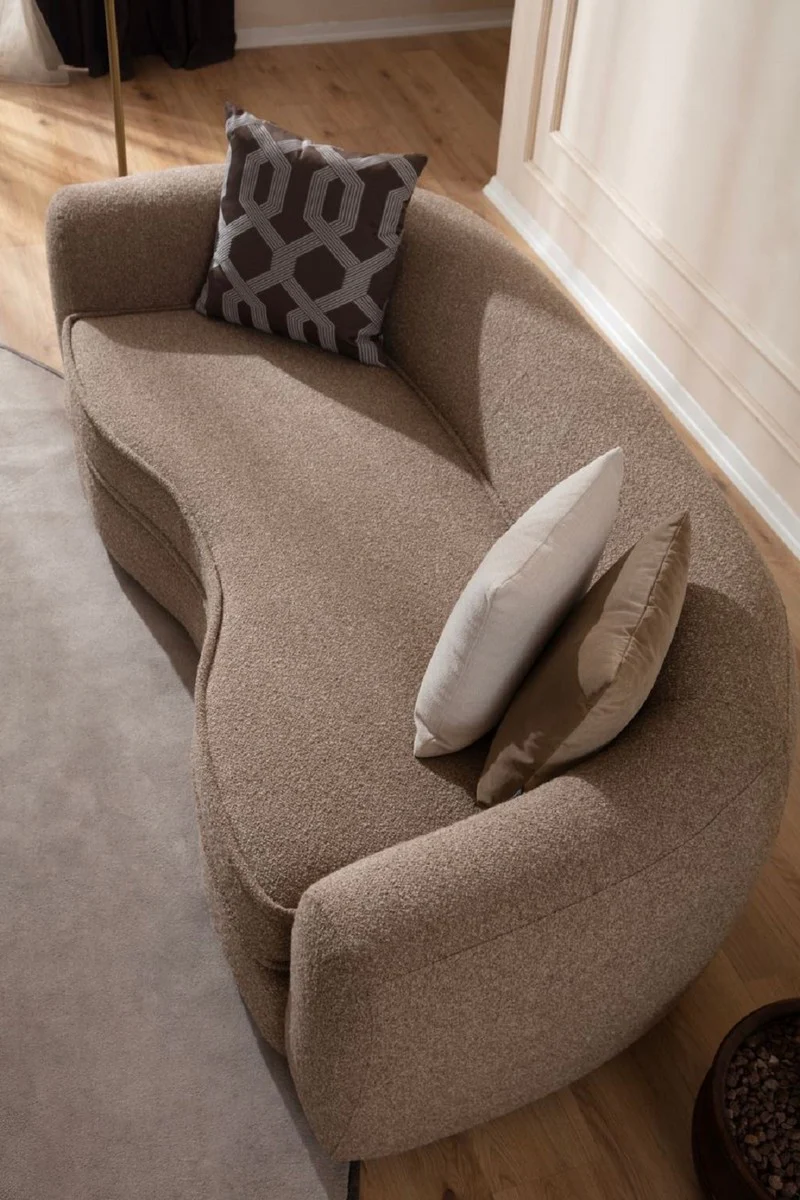 Casa Padrino sof¨¢ de lujo marr¨®n / negro 250 x 106 x A. 72 cm - Sof¨¢ de sal¨®n - Sof¨¢ de hotel - Muebles de sal¨®n - Interiores de sal¨®n - Muebles de hotel - Muebles de lujo - Interiores de lujo