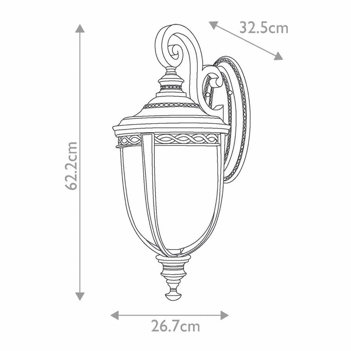 Casa Padrino l¨¢mpara de pared de exteriores barroco bronce antiguo A. 62,2 cm - Iluminaci¨®n exterior