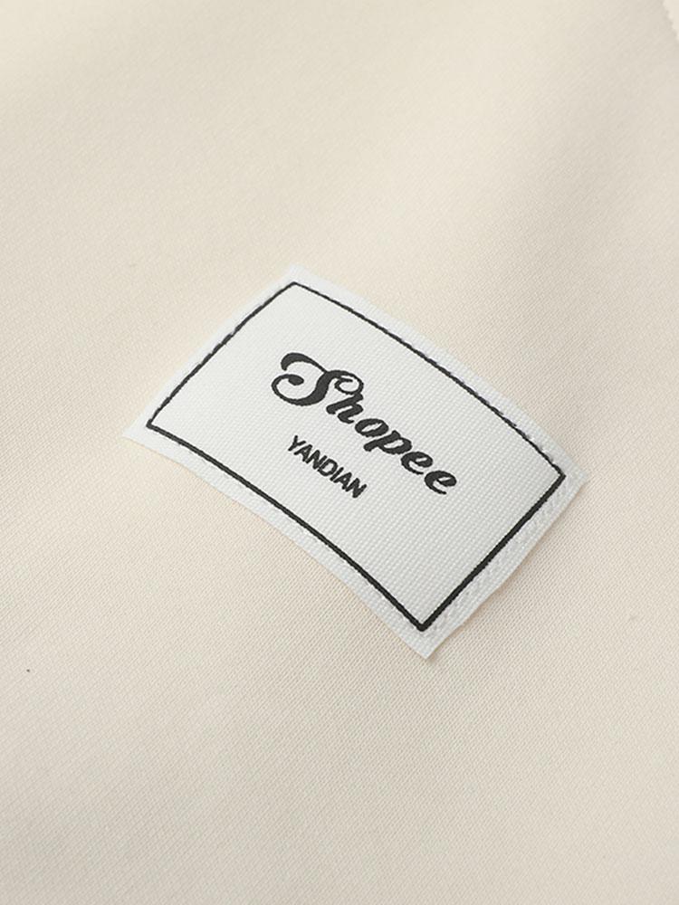 Textured Fabric Patchwork Crew Neck Sweatshirt