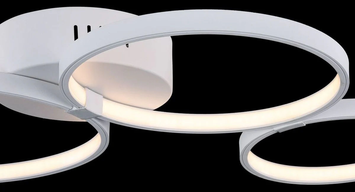 Casa Padrino aplique y luz de pared blanco 74 x 44 x H. 7 cm - Luz LED Moderna