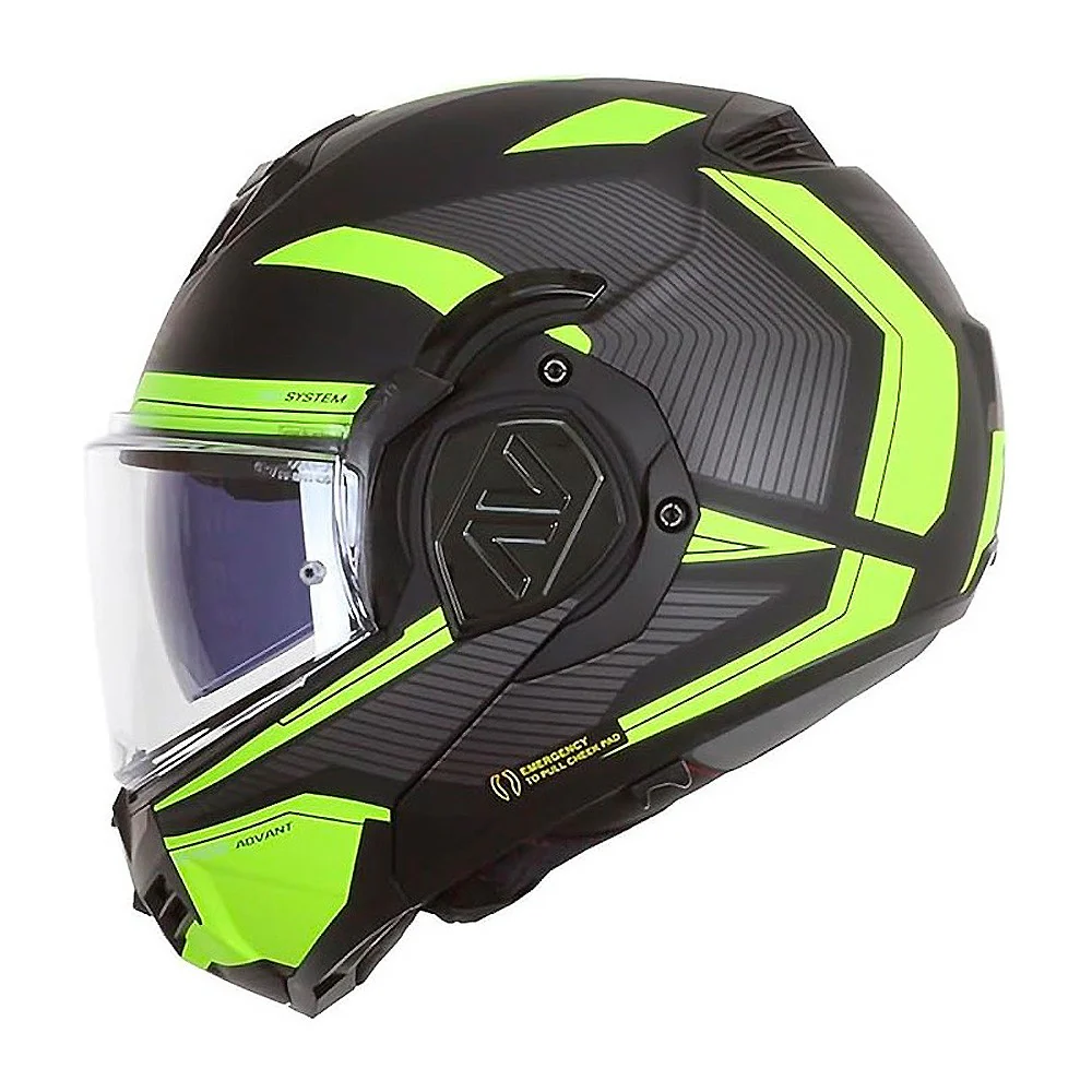 CASCO MODULAR LS2 FF906 ADVANT REVO NEGRO MATE / AMARILLO
