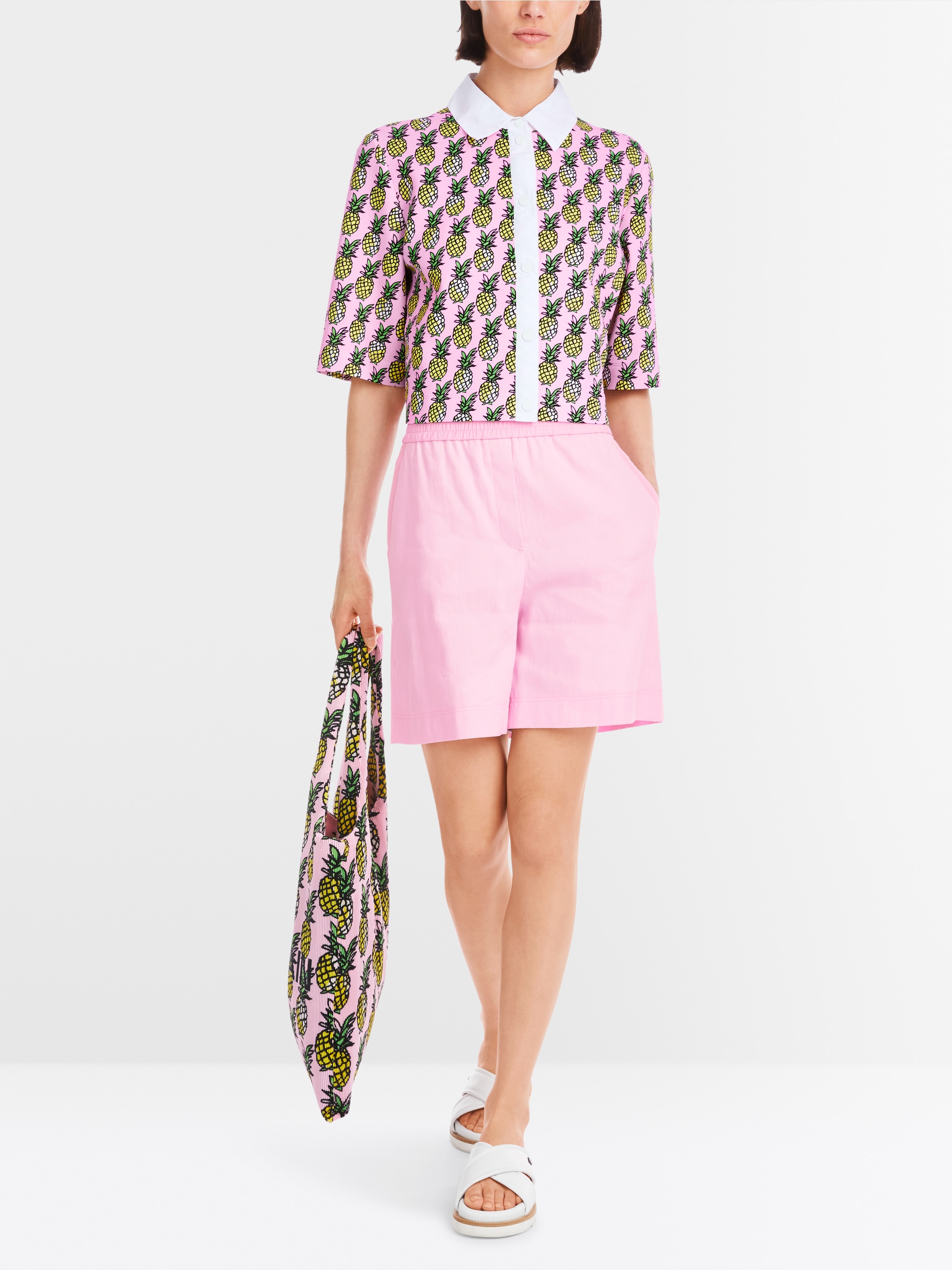 Marc-Cain Cropped scuba jersey blouse