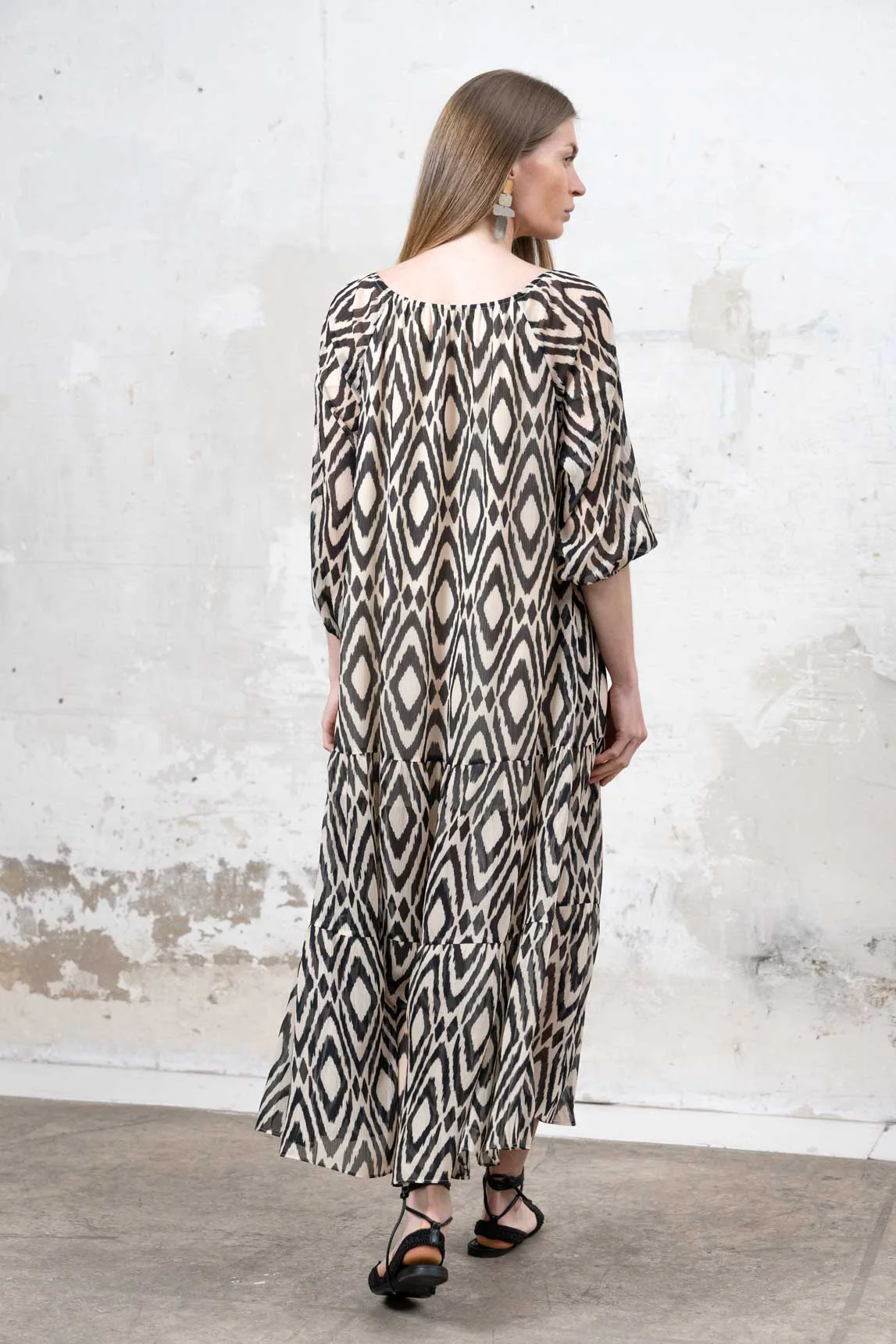 Rivera-spain Vestido Céret geométrico