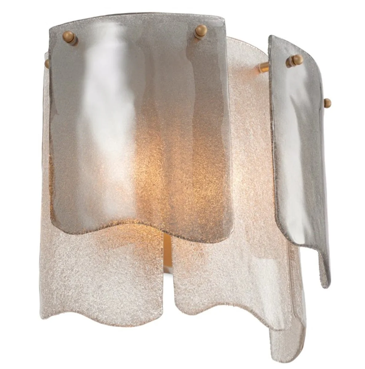 Casa Padrino l¨¢mpara de pared de hotel / restaurante de lujo acabado lat¨®n antiguo / vidrio ahumado - l¨¢mpara de pared de sal¨®n