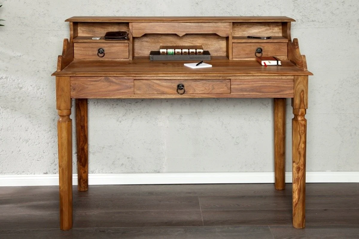 Casa Padrino Baroque secretary with precious sheesham drawer - writing desk - secretary console - luxury