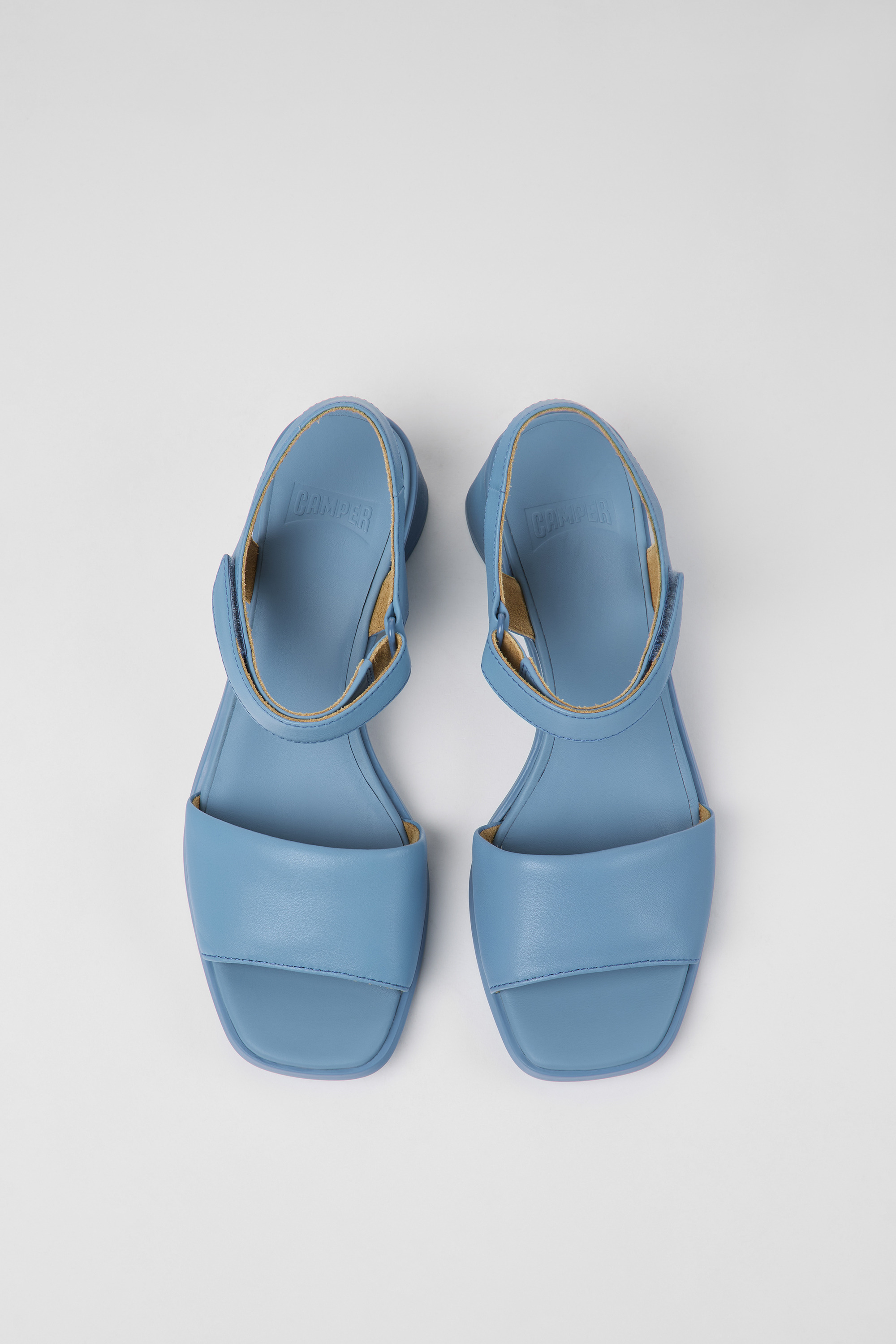 Kiara - Blue leather sandals for women