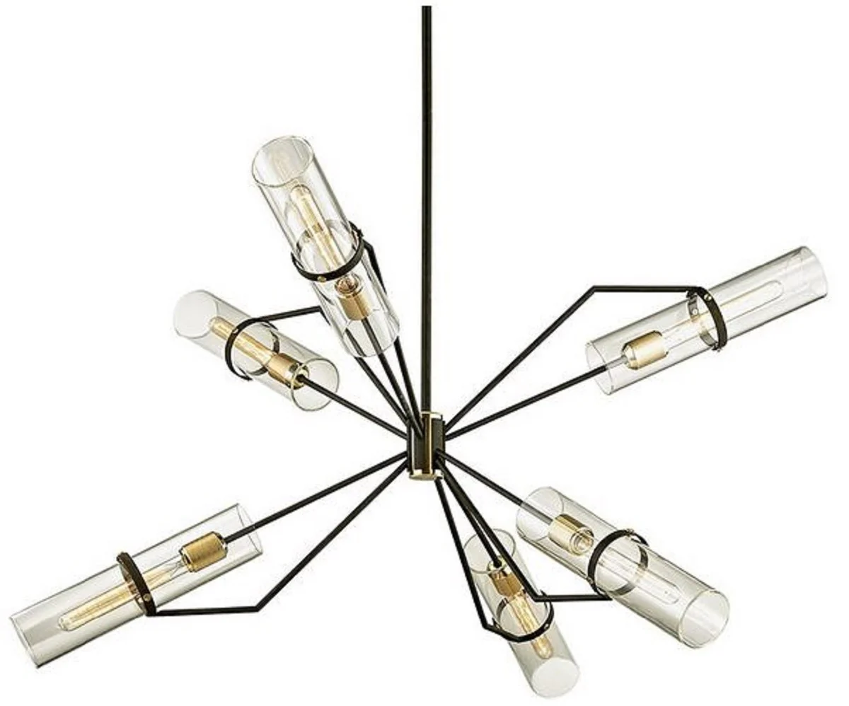 Casa Padrino araña de lujo bronce / latón Ø 127 x H. 69,2 cm - Araña de Salón de Diseño - Calidad de Lujo