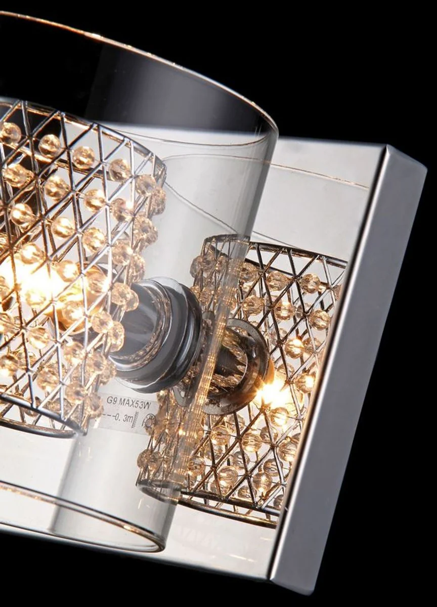 Casa Padrino Wall Lamp Silver 13 x 14 x H. 13 cm - Hotel & Restaurant Sconce