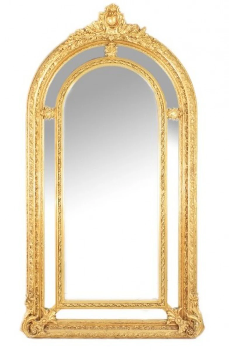 Giant Casa Padrino luxury Baroque wall mirrors Gold Versailles 210 x 115 cm - solid and heavy - Golden Mirror