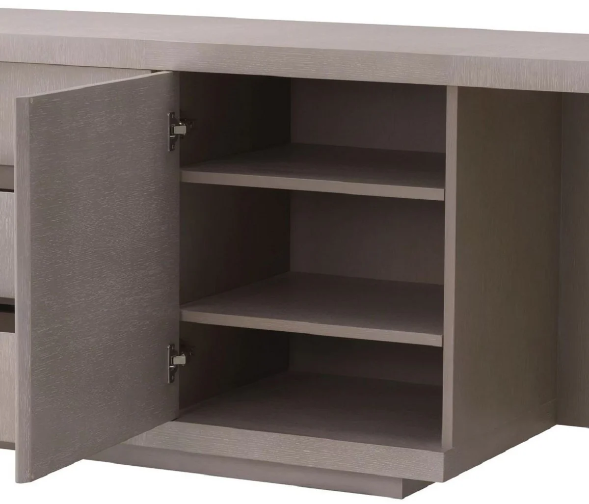 Casa Padrino escritorio de madera maciza de lujo gris 220 x 55 x A. 75,5 cm - Mesa de oficina - Muebles de oficina - Muebles de lujo - Instalaci¨®n de lujo - Calidad de lujo