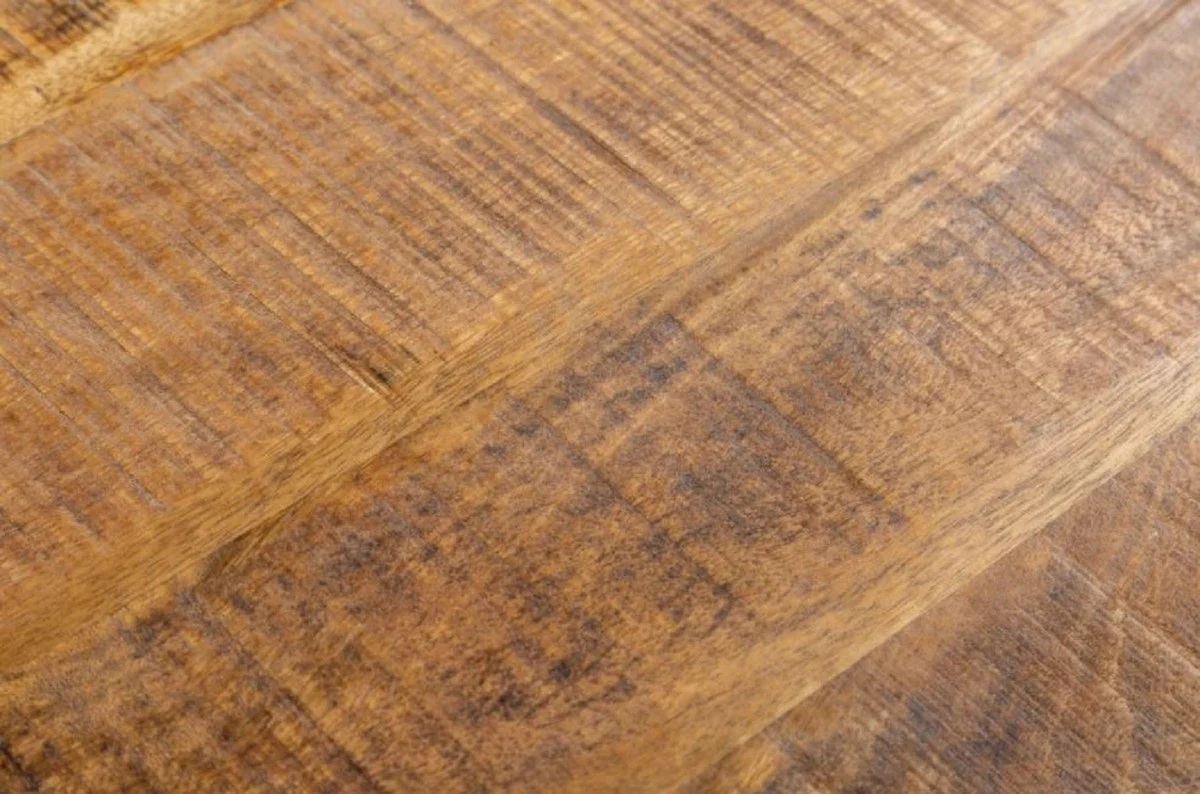 Casa Padrino mesa de centro de estilo campestre natural / blanco 110 x 60 x A. 45 cm - Mesa de sal¨®n hecha a mano de madera maciza - Muebles de sal¨®n en estilo campestre