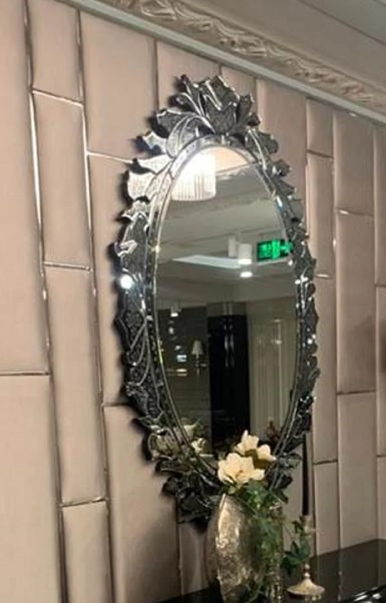 Casa Padrino espejo de pared Art Deco de lujo 60 x A. 120 cm - Magn¨ªfico espejo ovalado - Muebles Art Deco de Lujo