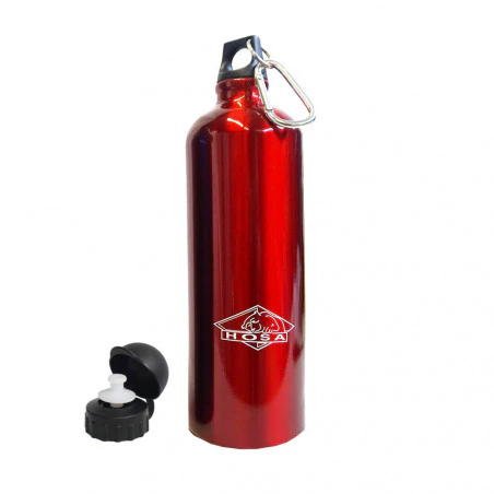 Hosa Aluminio Mosquetón 1 Litro roja - Botella cantimplora