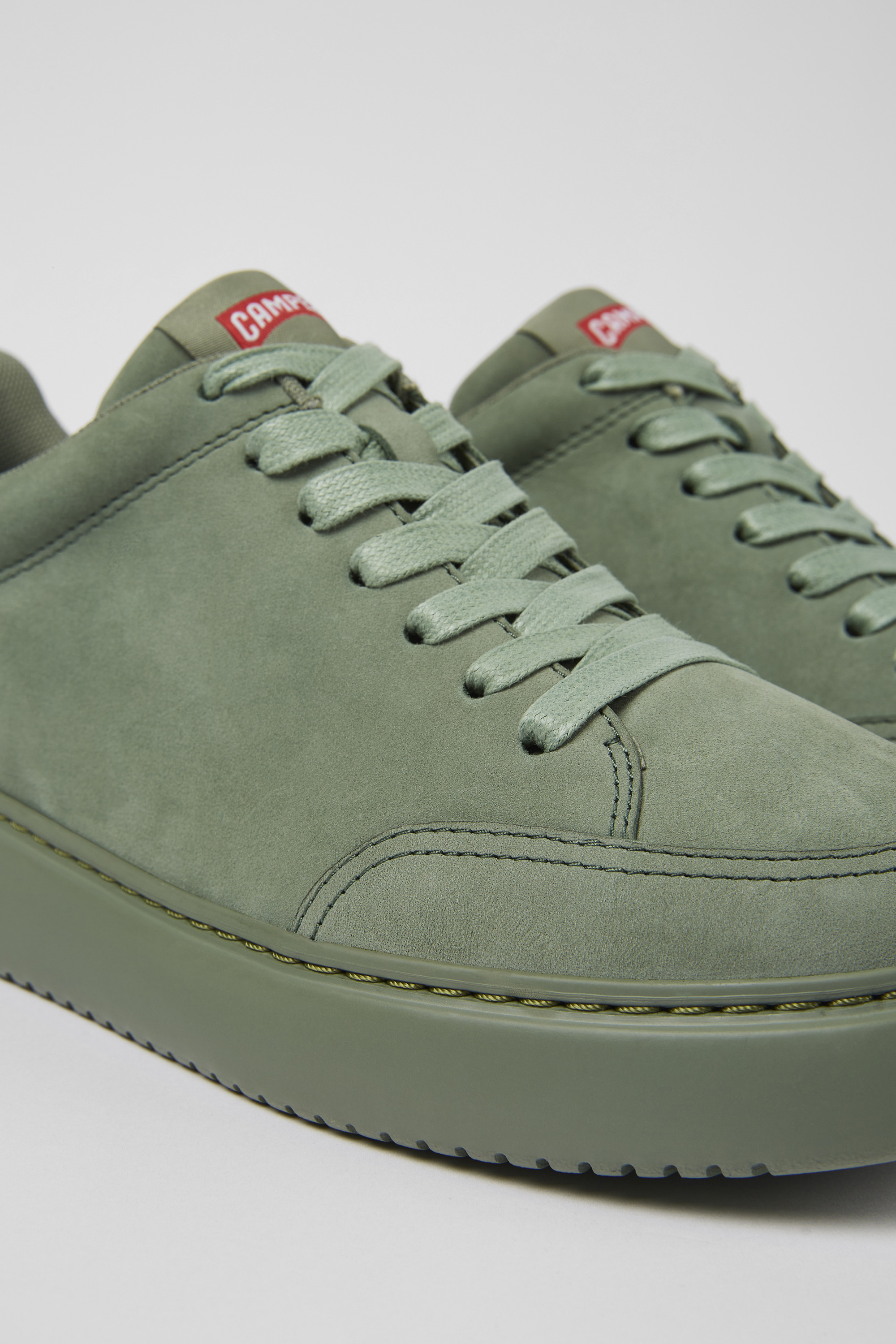 Runner K21 - Green nubuck sneakers for men