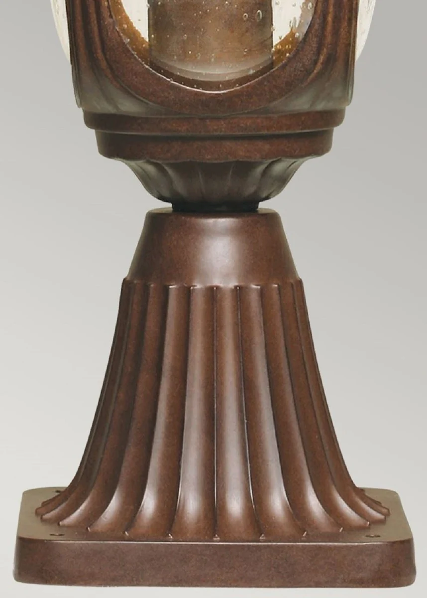 Casa Padrino lámpara de pedestal barroco óxido Ø 23,5 x A. 51 cm - Luz exterior resistente a la intemperie - Luz de jardín - Luz de patio - Luz exterior barroco - Iluminación exterior nostálgica