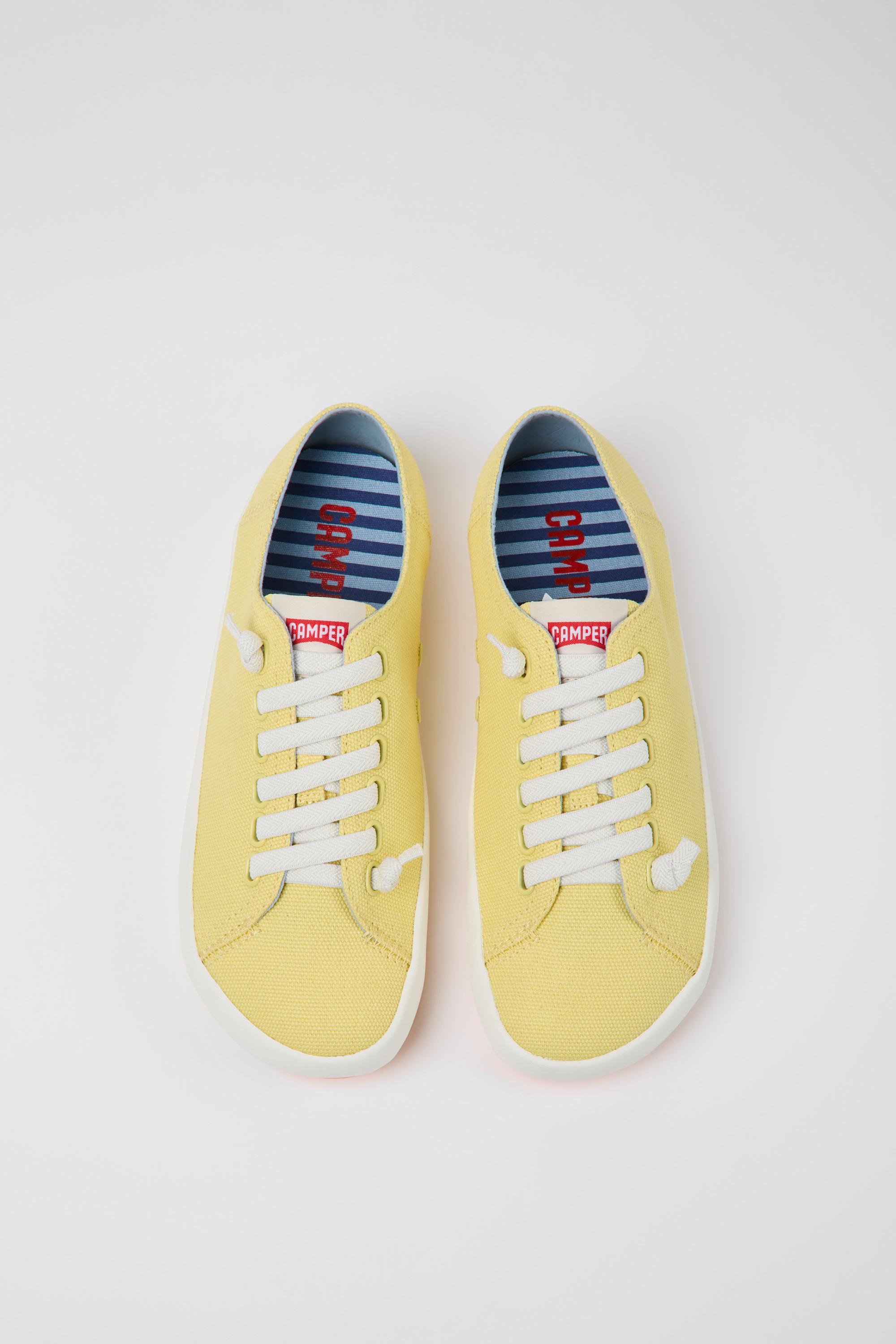 Peu Rambla - Yellow textile sneakers for women