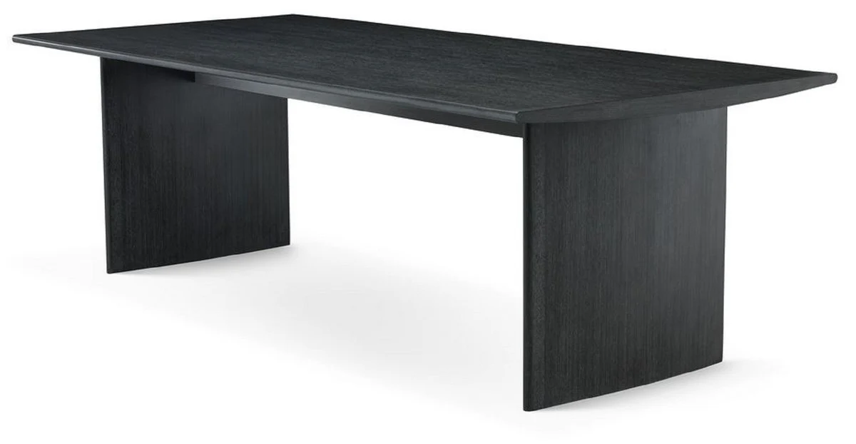 Casa Padrino mesa de comedor de lujo gris antracita 230 x 110 x A. 76 cm - Mesa de cocina de madera maciza - Mesa de comedor rectangular - Muebles de comedor de lujo